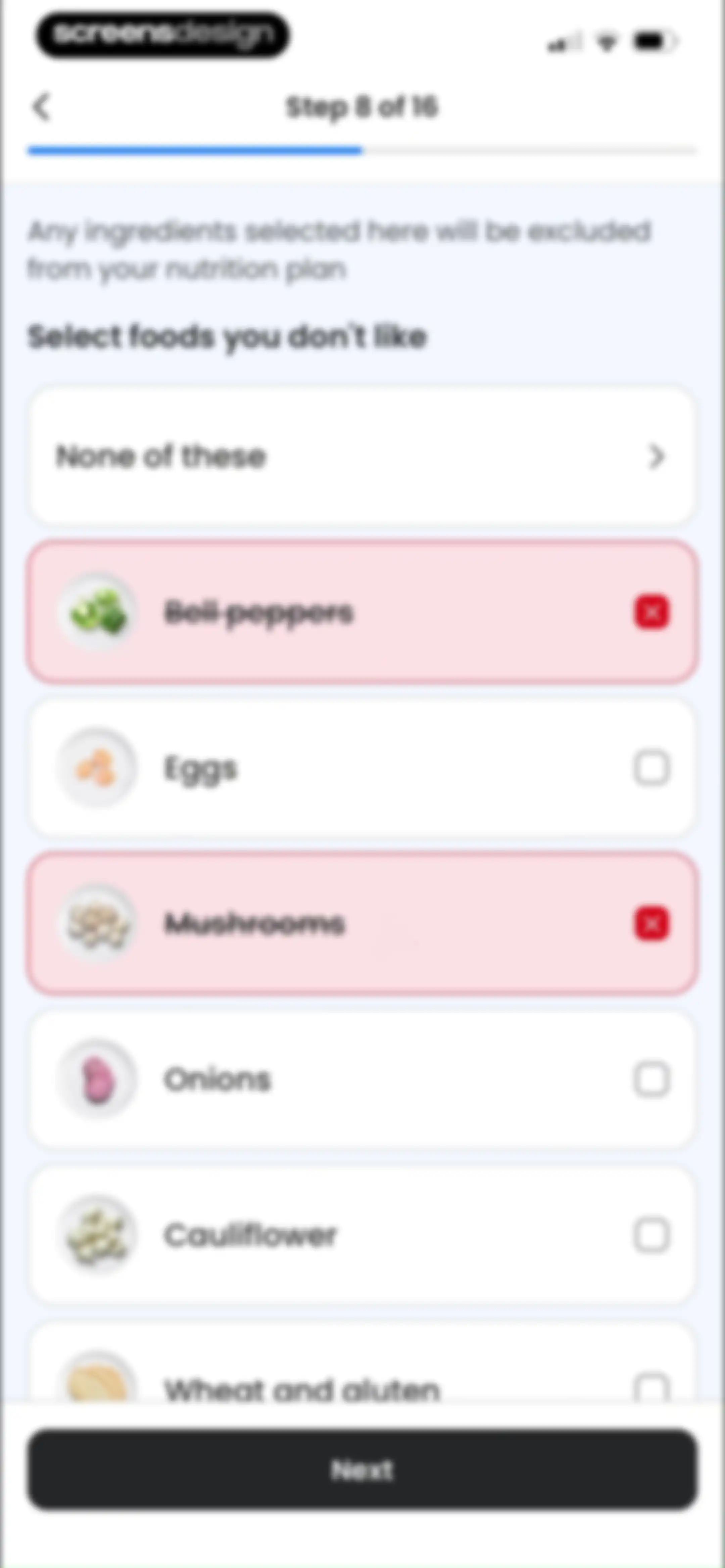 MyDiabetes: Sugar & Meal Log screen 15