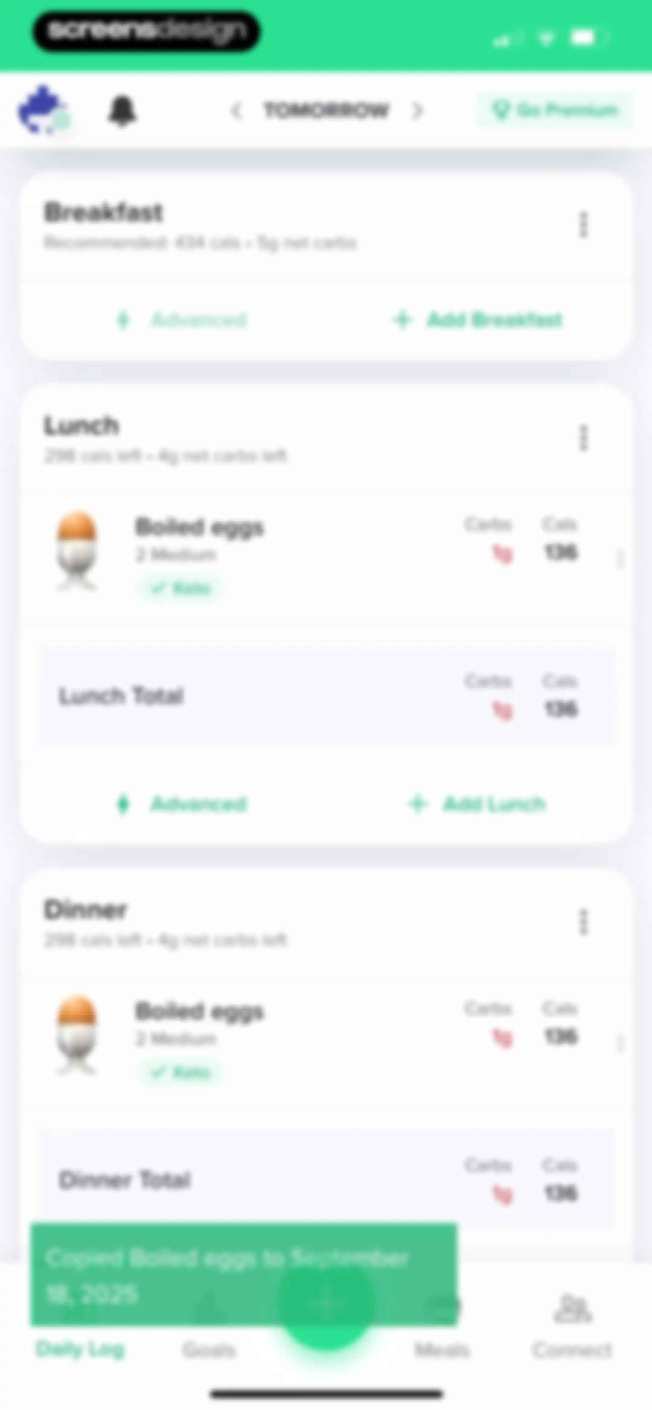 Carb Manager: Keto & Macro Log screen 86