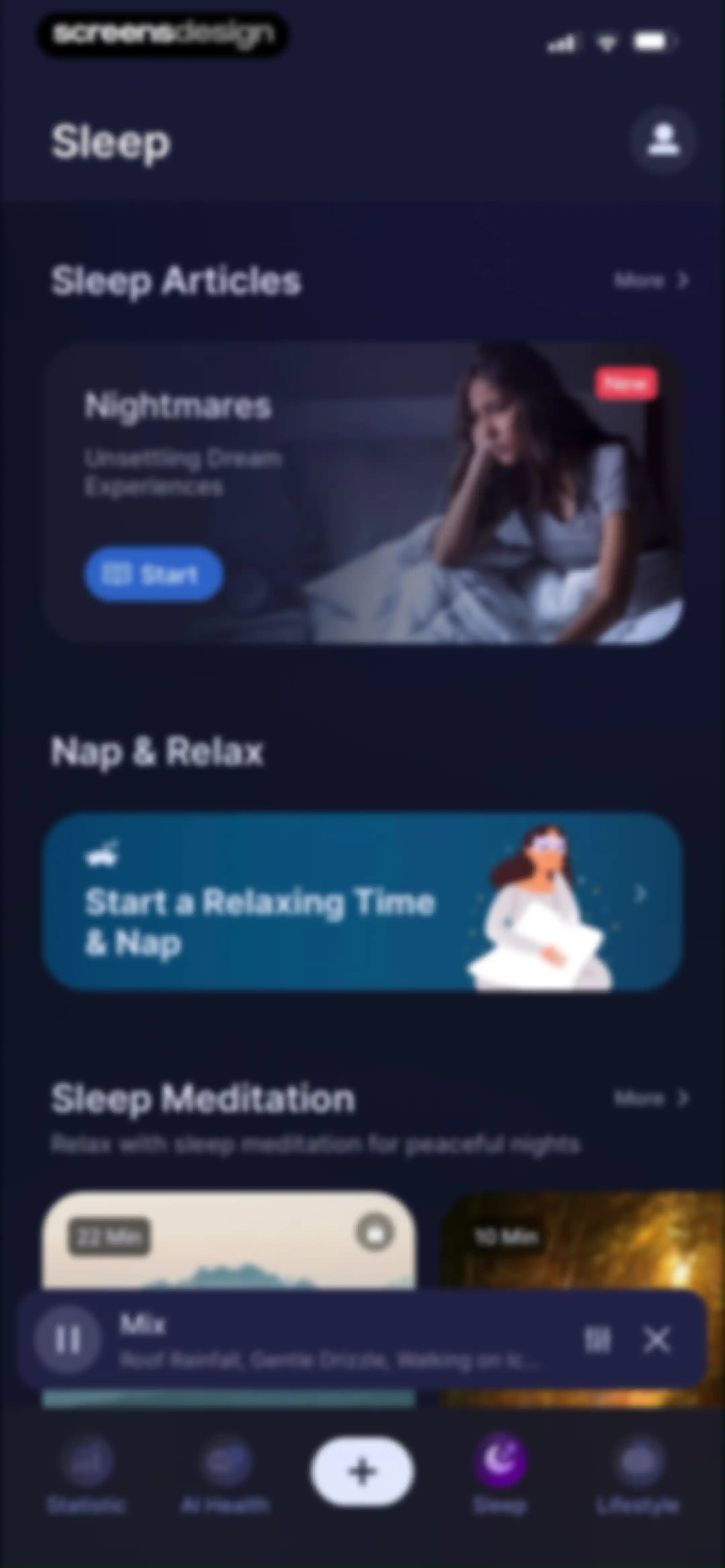 Harmoni - Health & Sleep screen 86