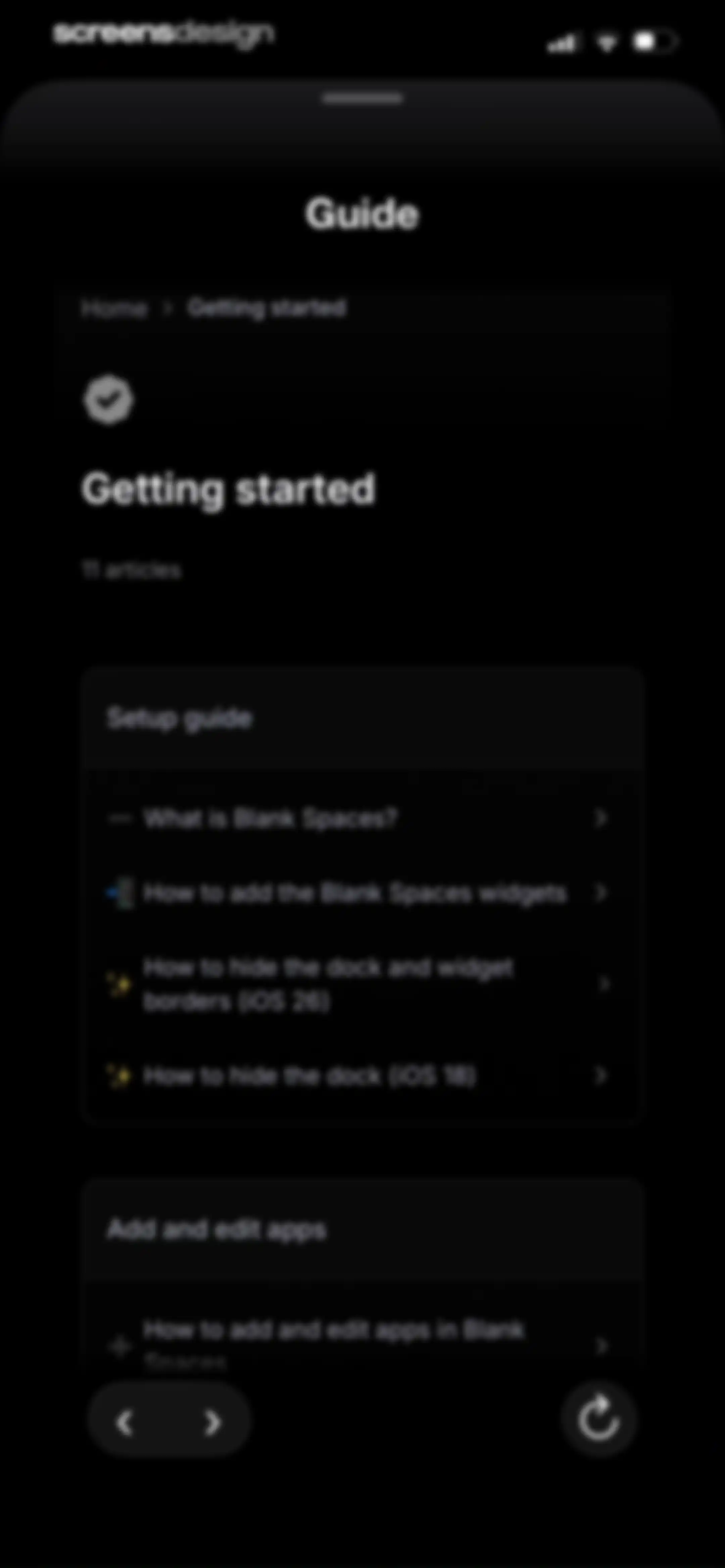 Blank Spaces Launcher screen 90