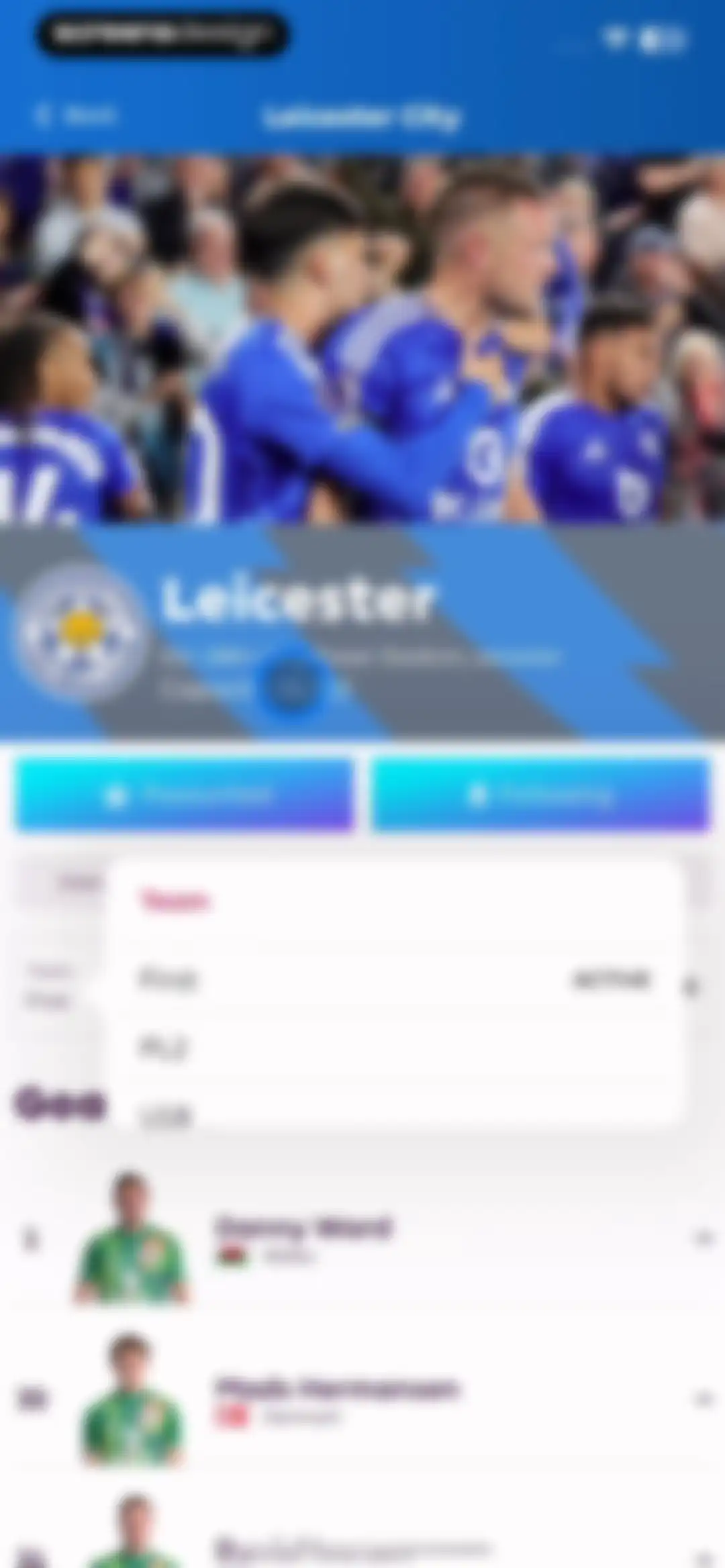 Premier League - Scores, News screen 50