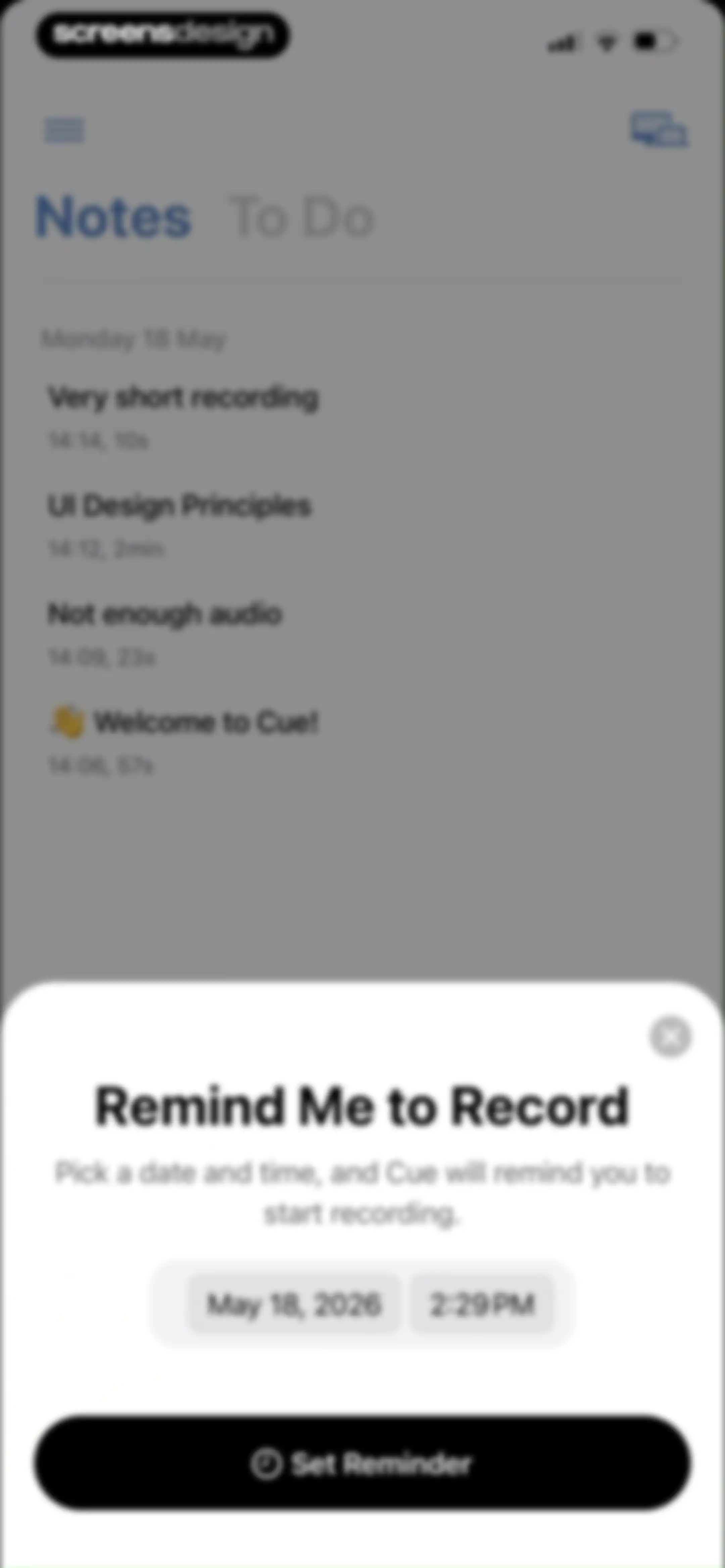 Cue: AI Note Taker & Recorder screen 75