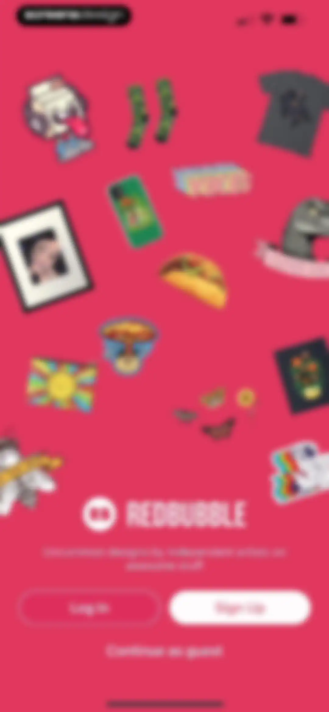 Redbubble - Shop original art screen 7