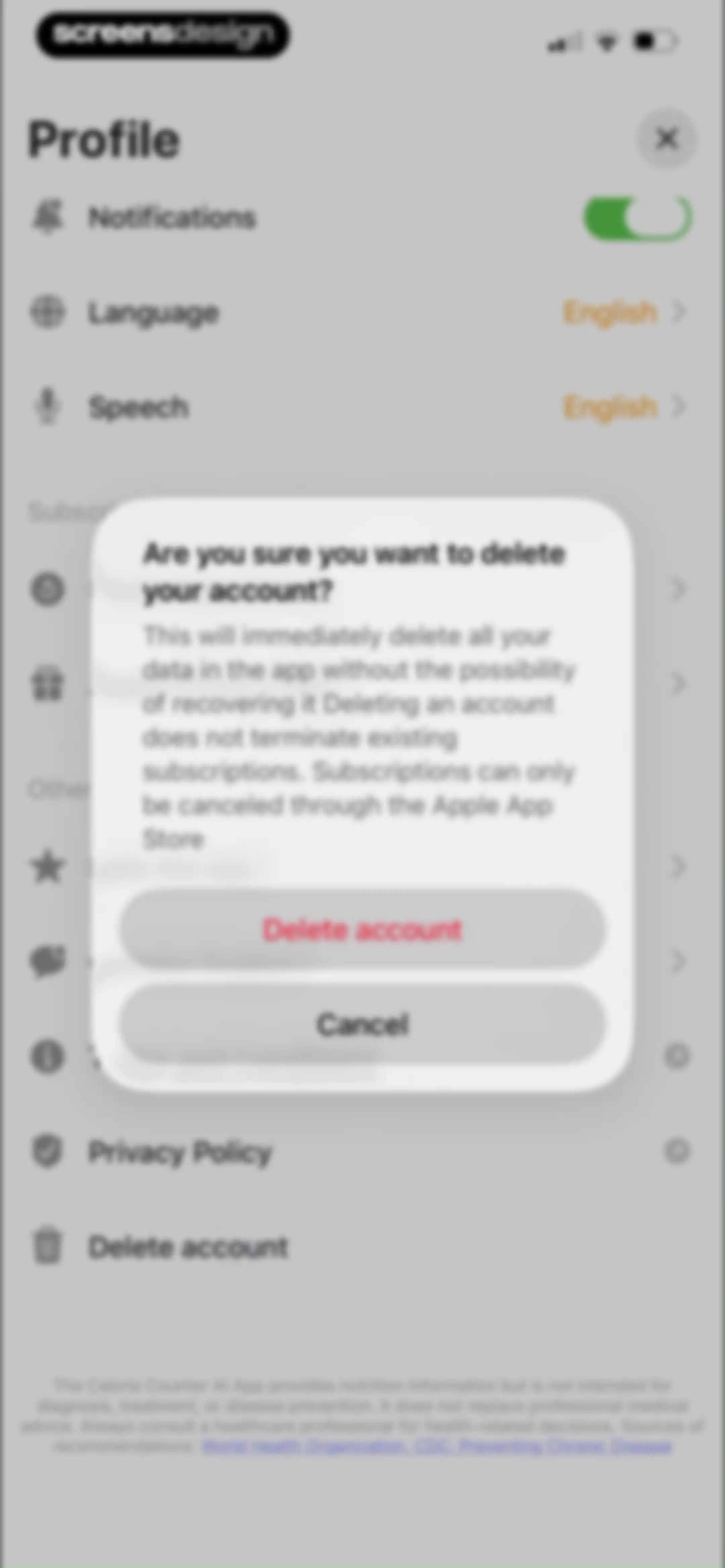 Calz - Calorie Counter AI screen 140
