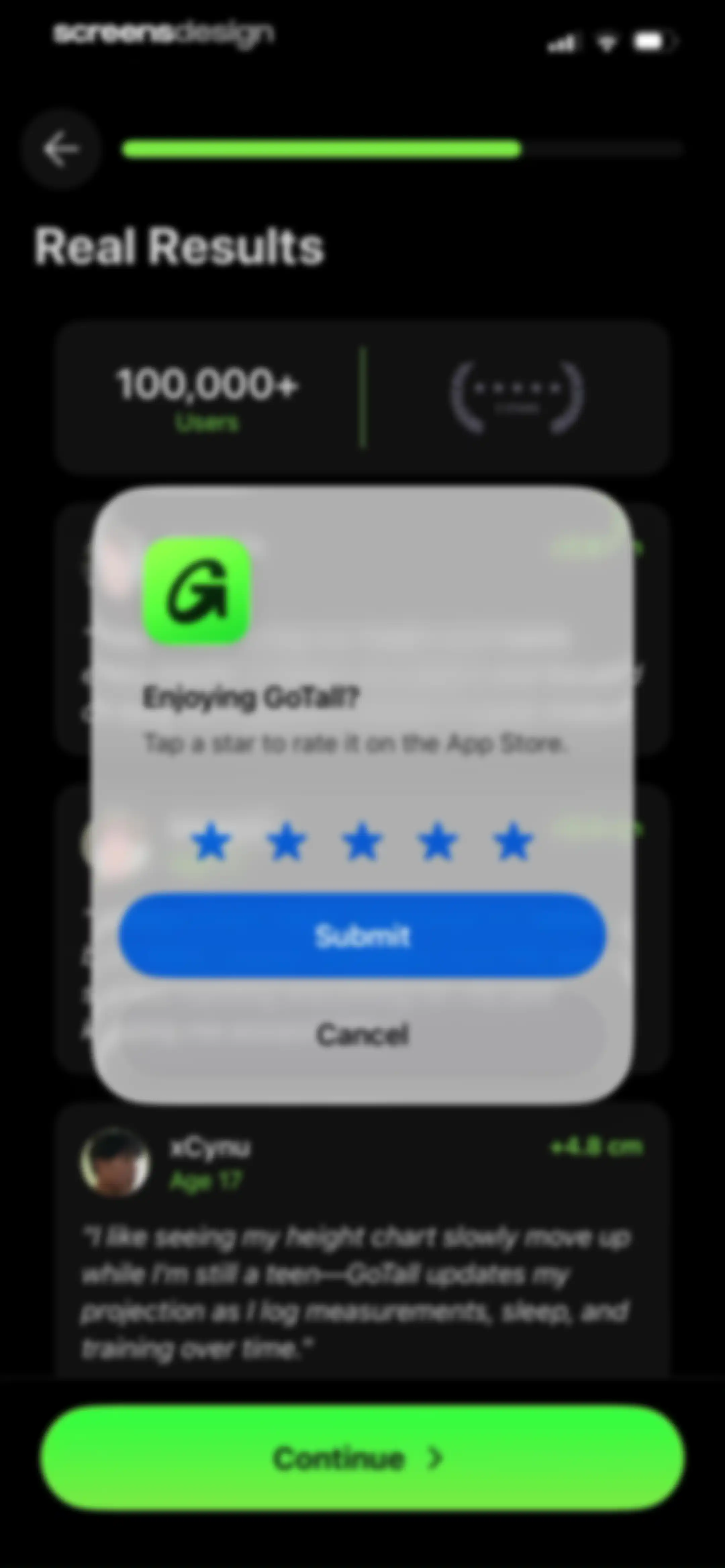 GoTall - Height Predictor screen 31