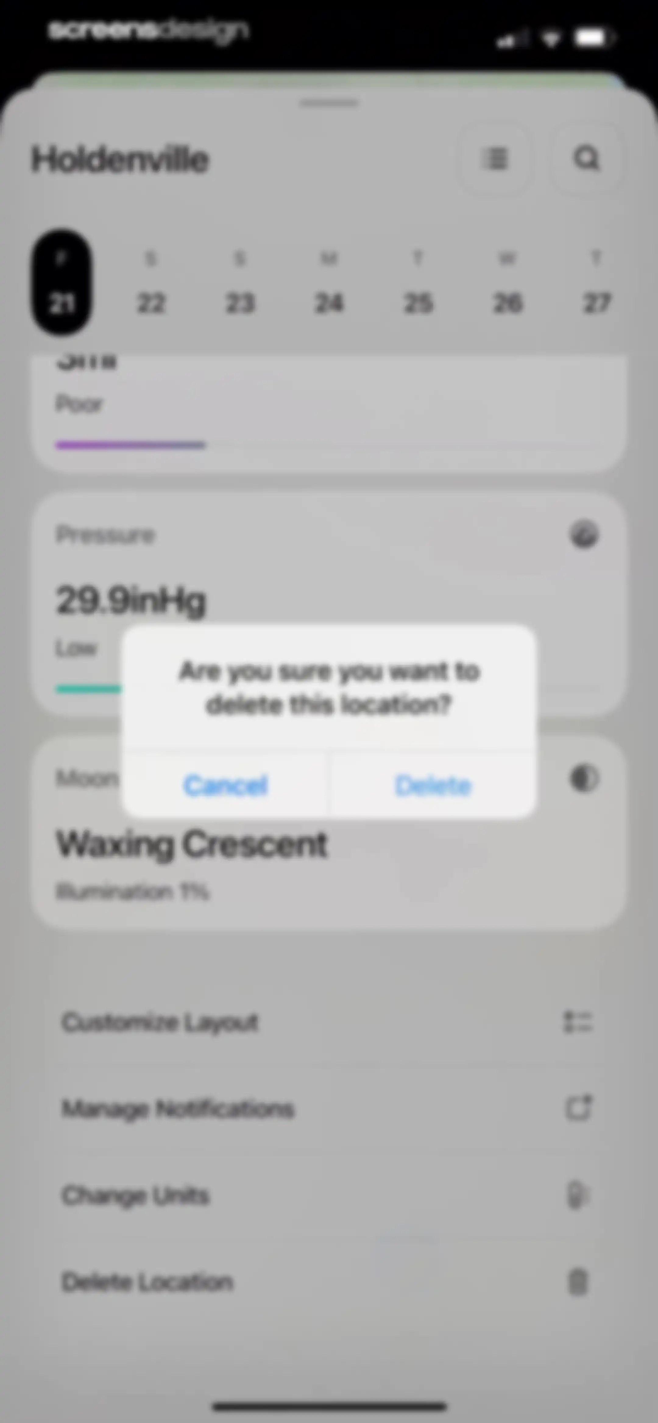 Element: Weather Radar screen 71