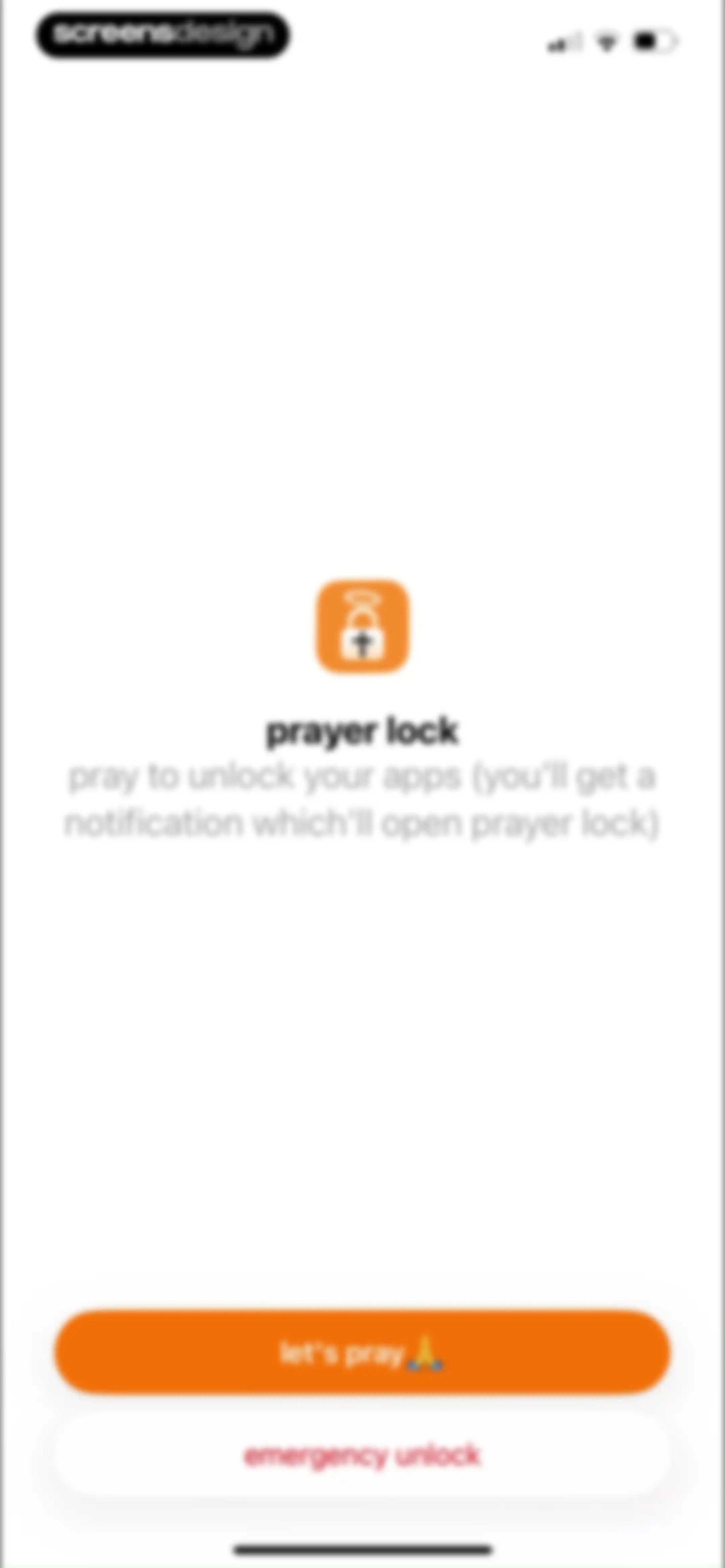 prayer lock: christian focus screen 69
