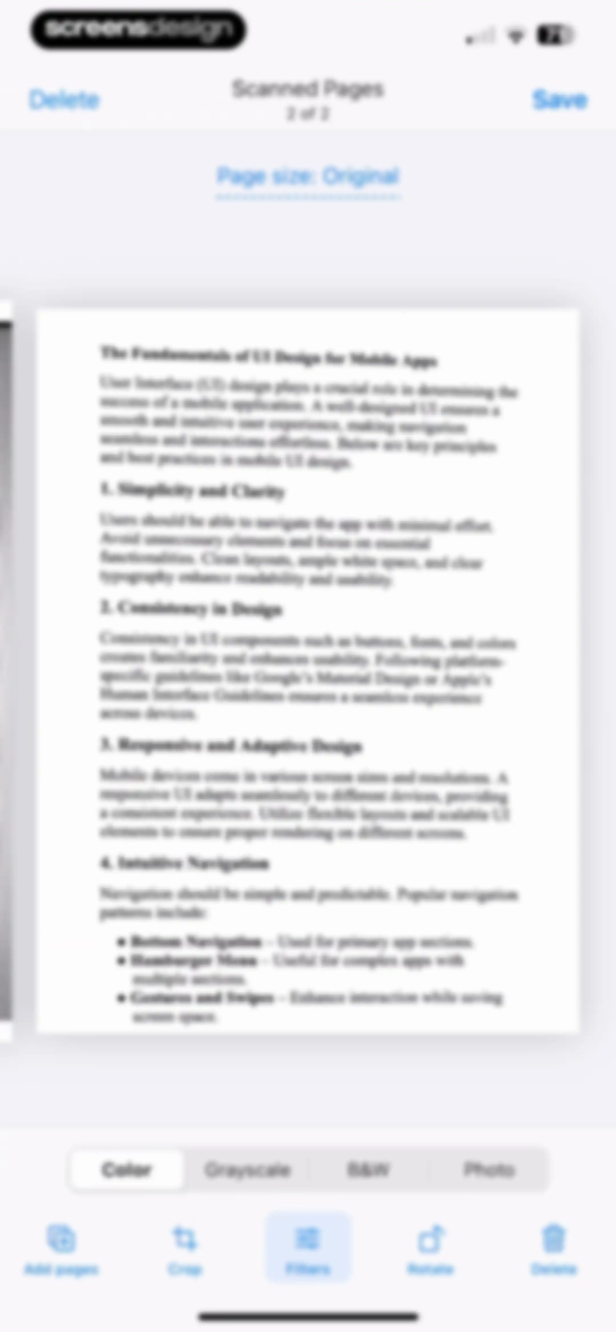 Scanner App. JPG, Photo to PDF screen 27