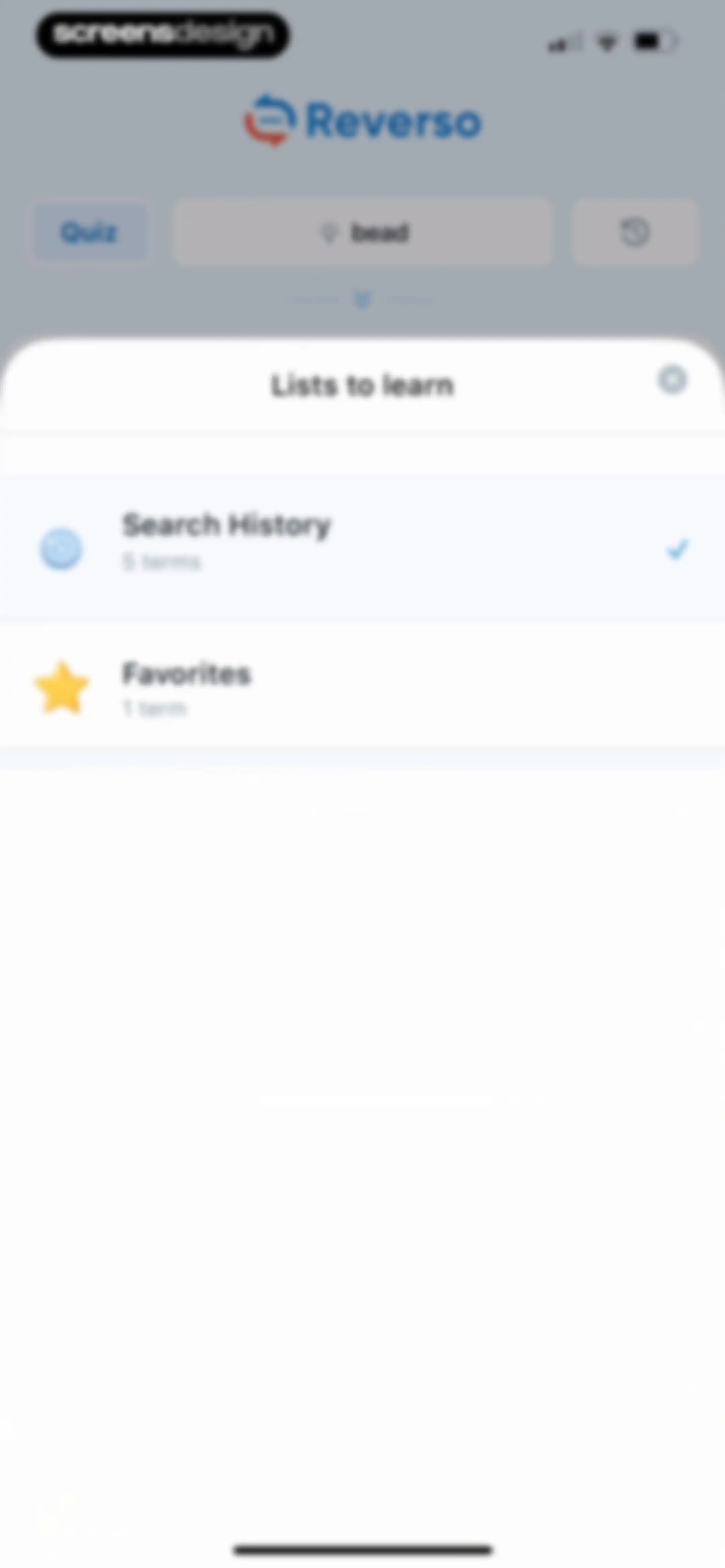 Reverso translate and learn screen 45
