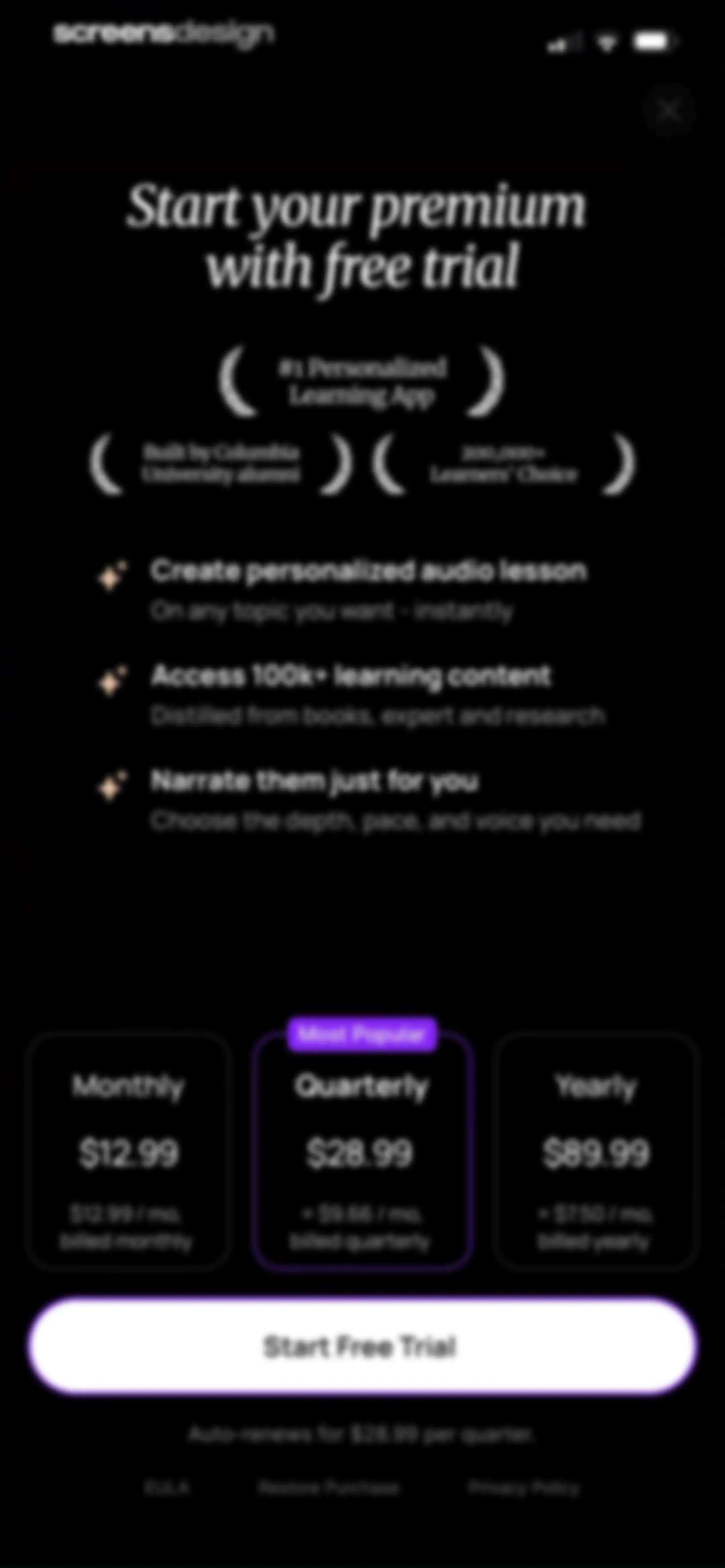 BeFreed: Personalized Learning screen 34