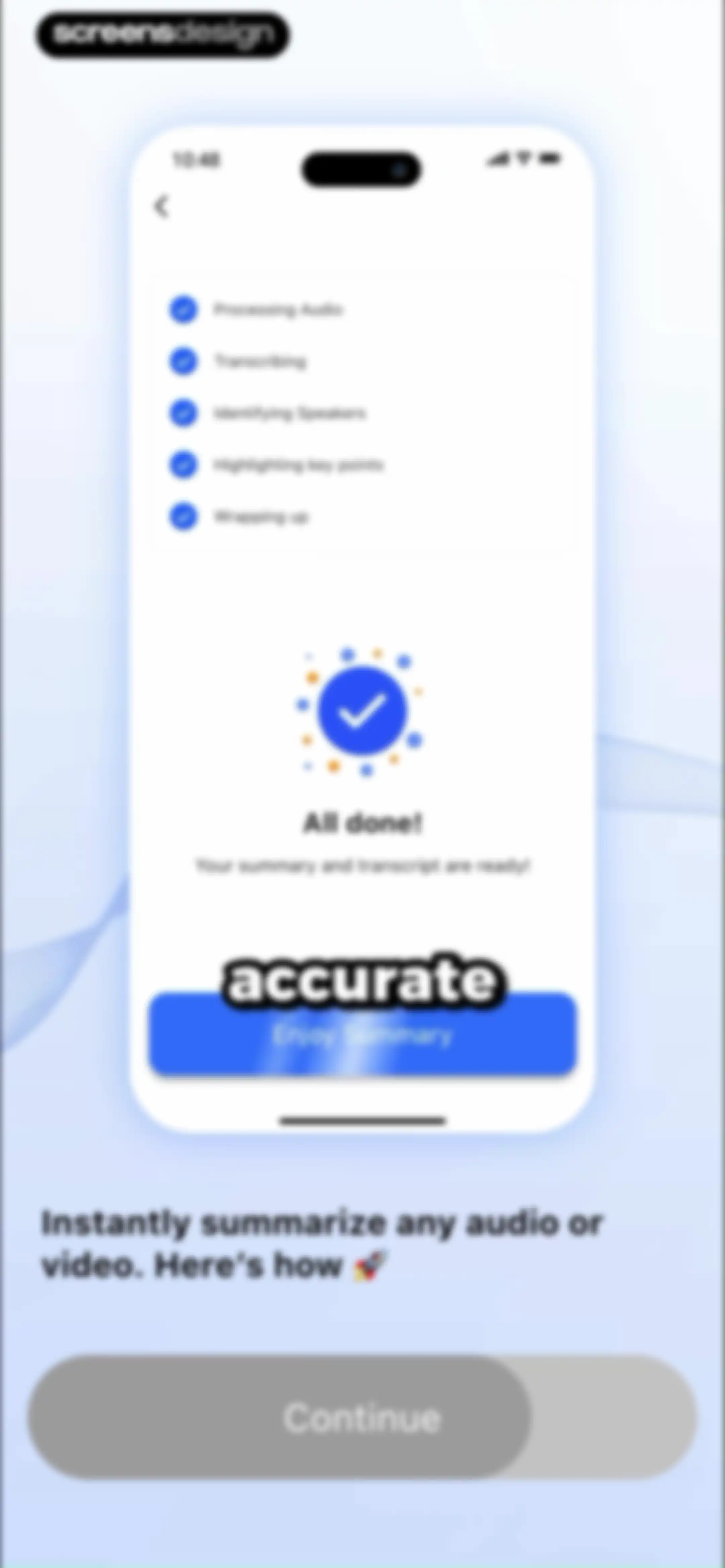 Summary - AI Note Taker screen 13