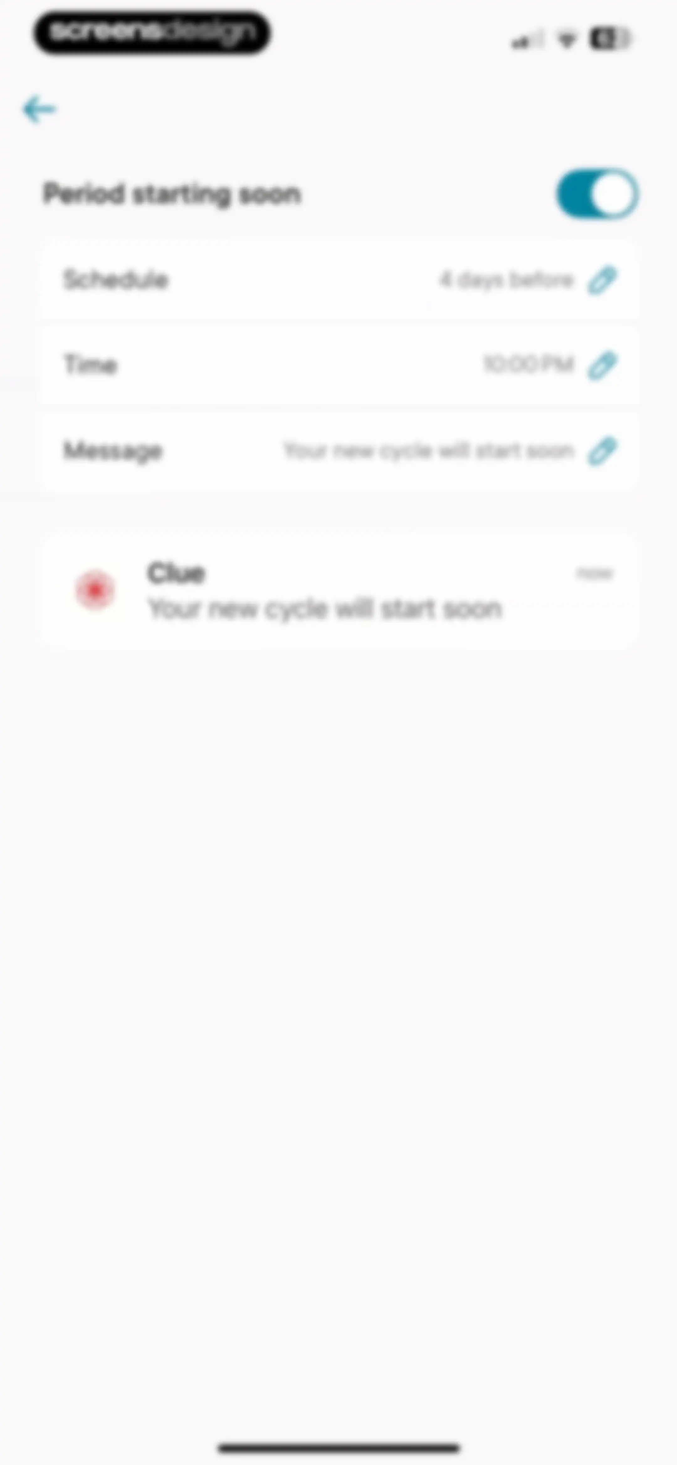 Clue Period & Cycle Tracker screen 88