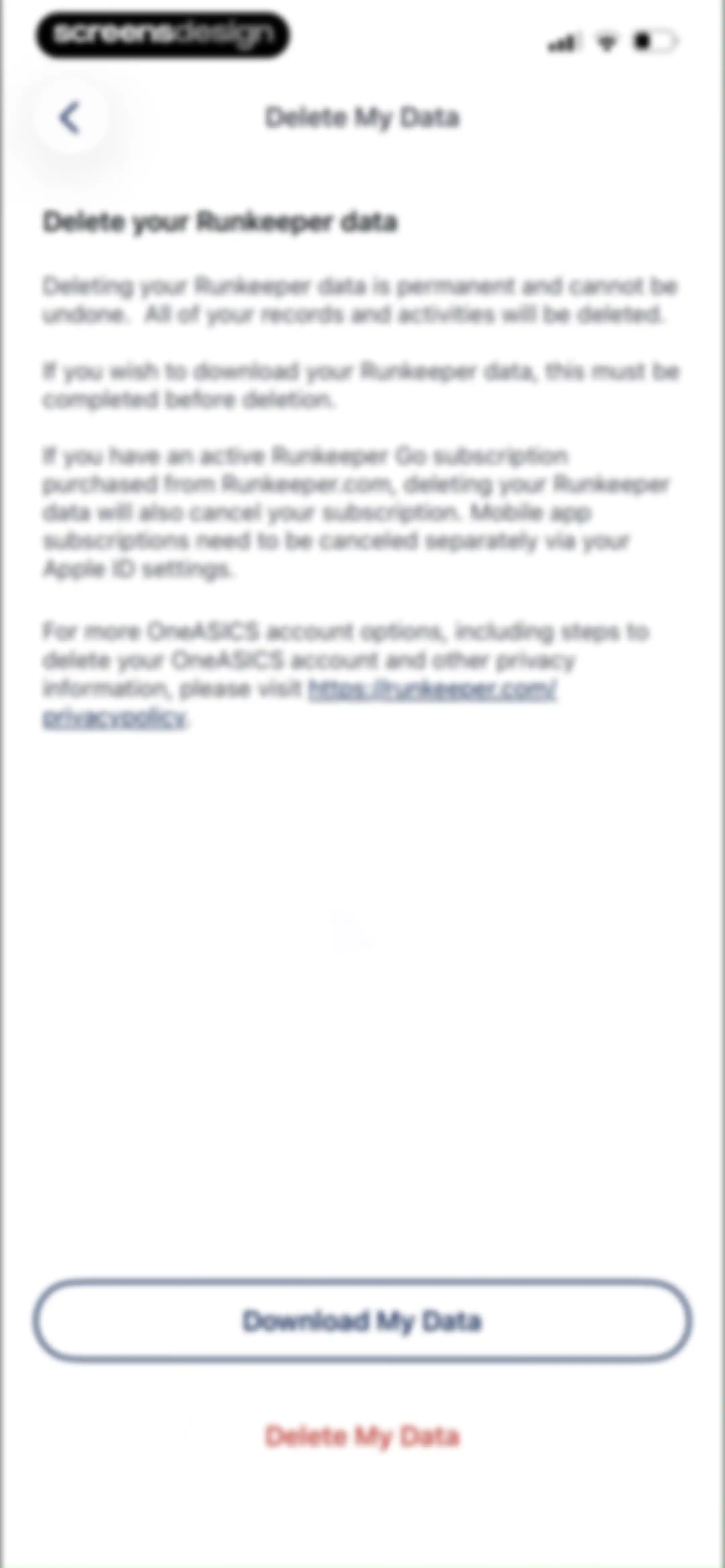 ASICS Runkeeper—Run Tracker screen 232
