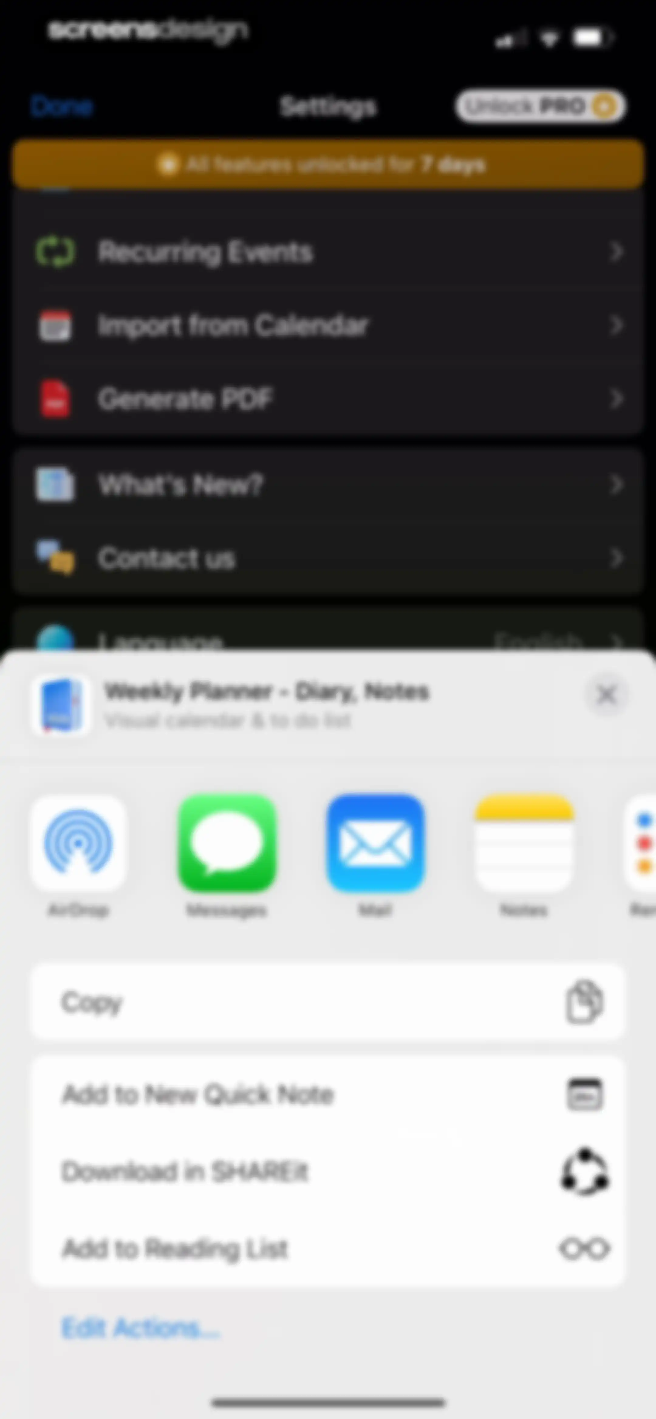 Weekly Planner - Diary, Notes screen 73