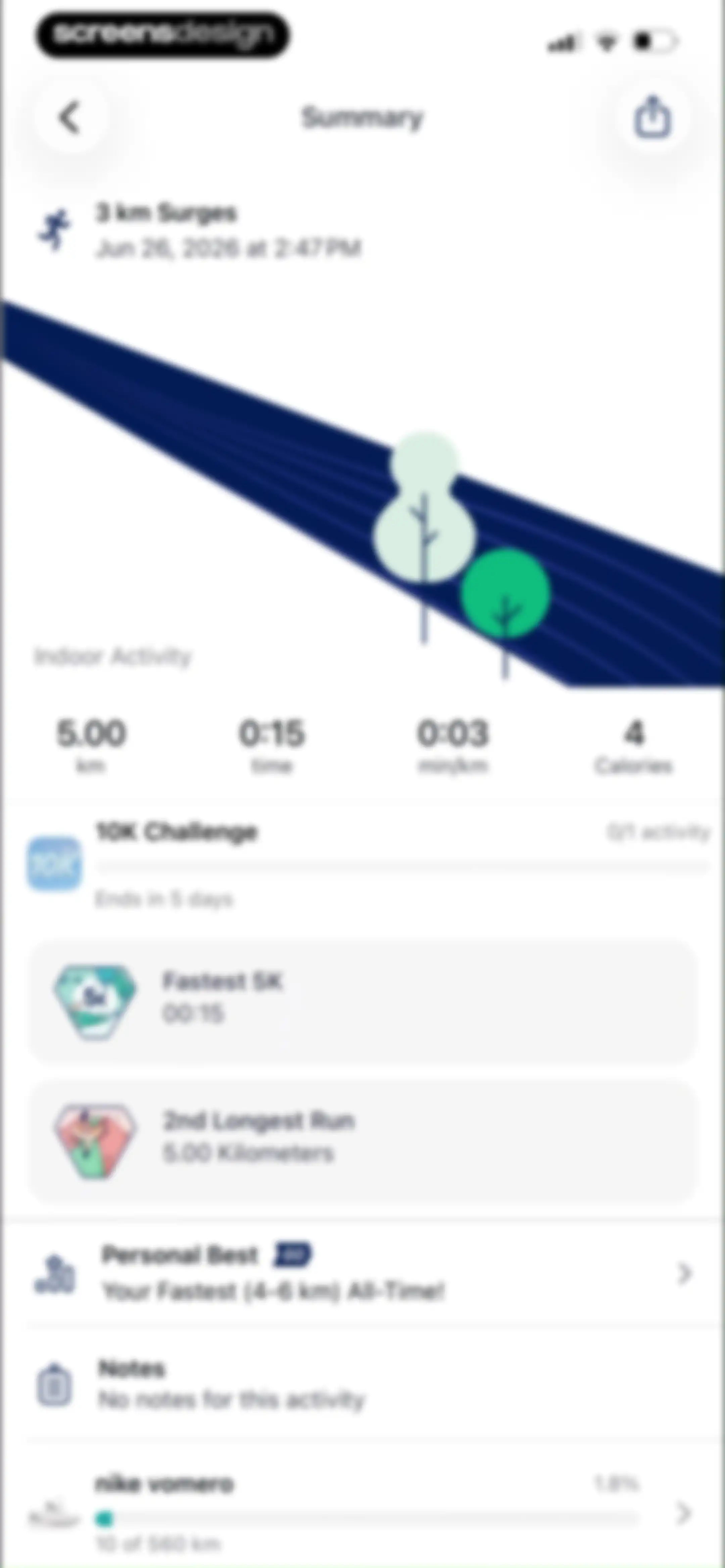 ASICS Runkeeper—Run Tracker screen 132