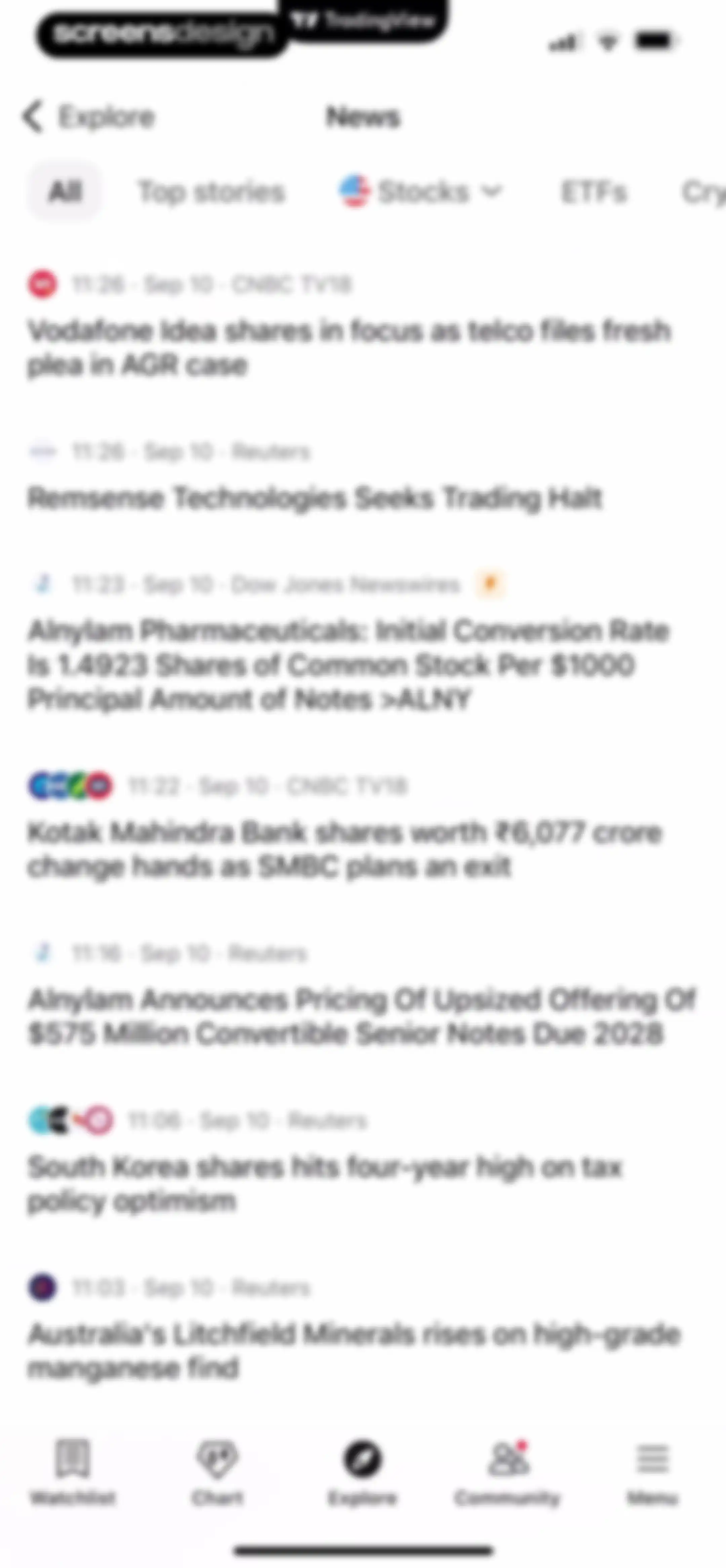 TradingView: Track All Markets screen 183