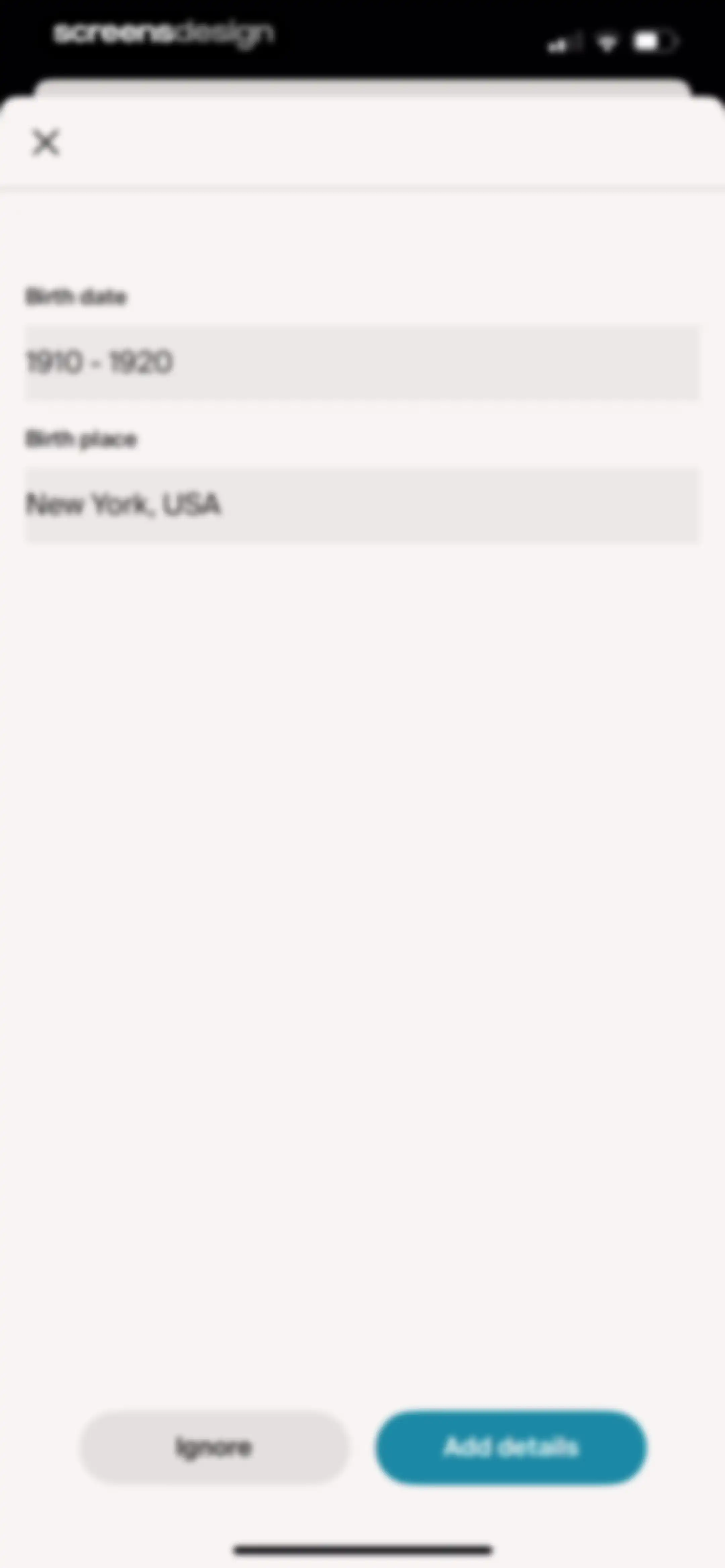 Ancestry: Family History & DNA screen 42