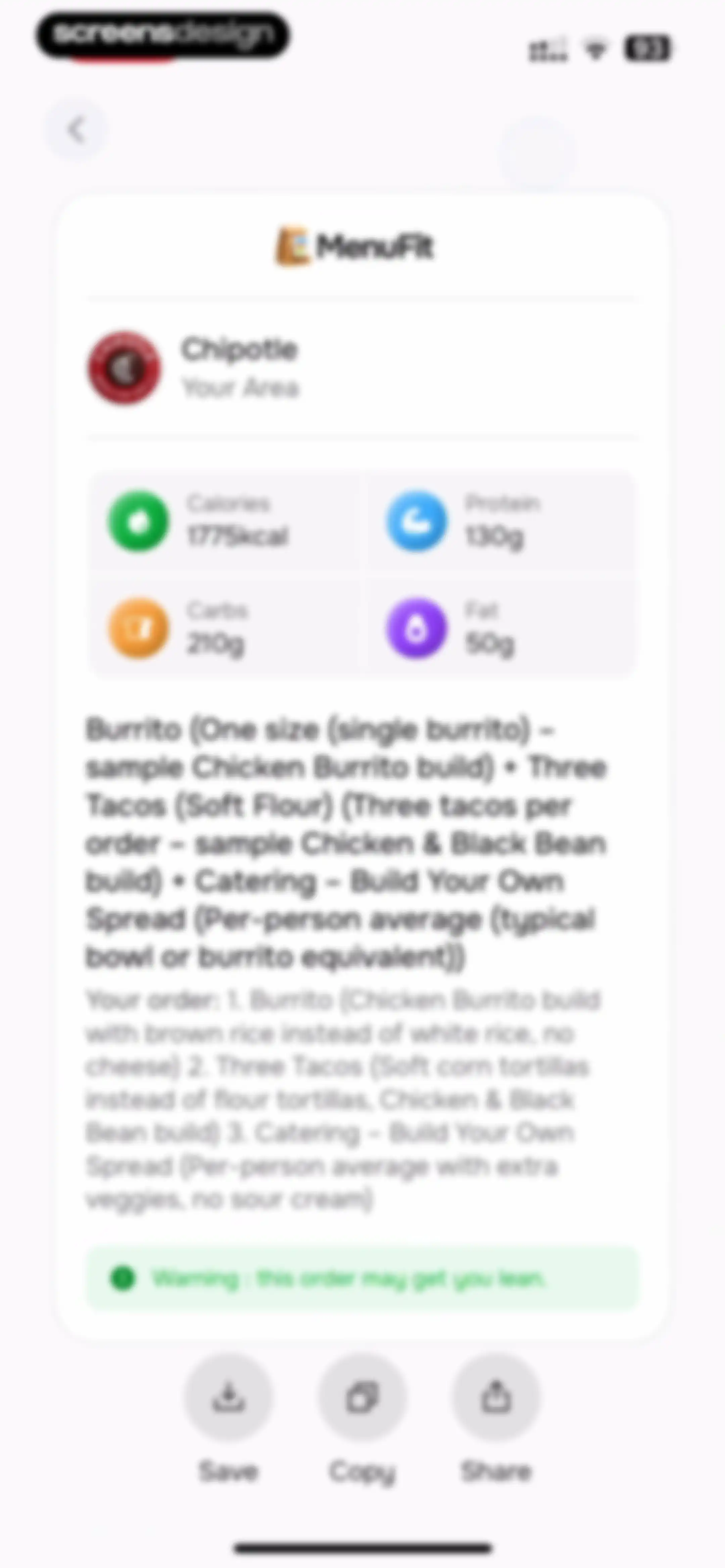 MenuFit - Healthy Eating Out screen 61