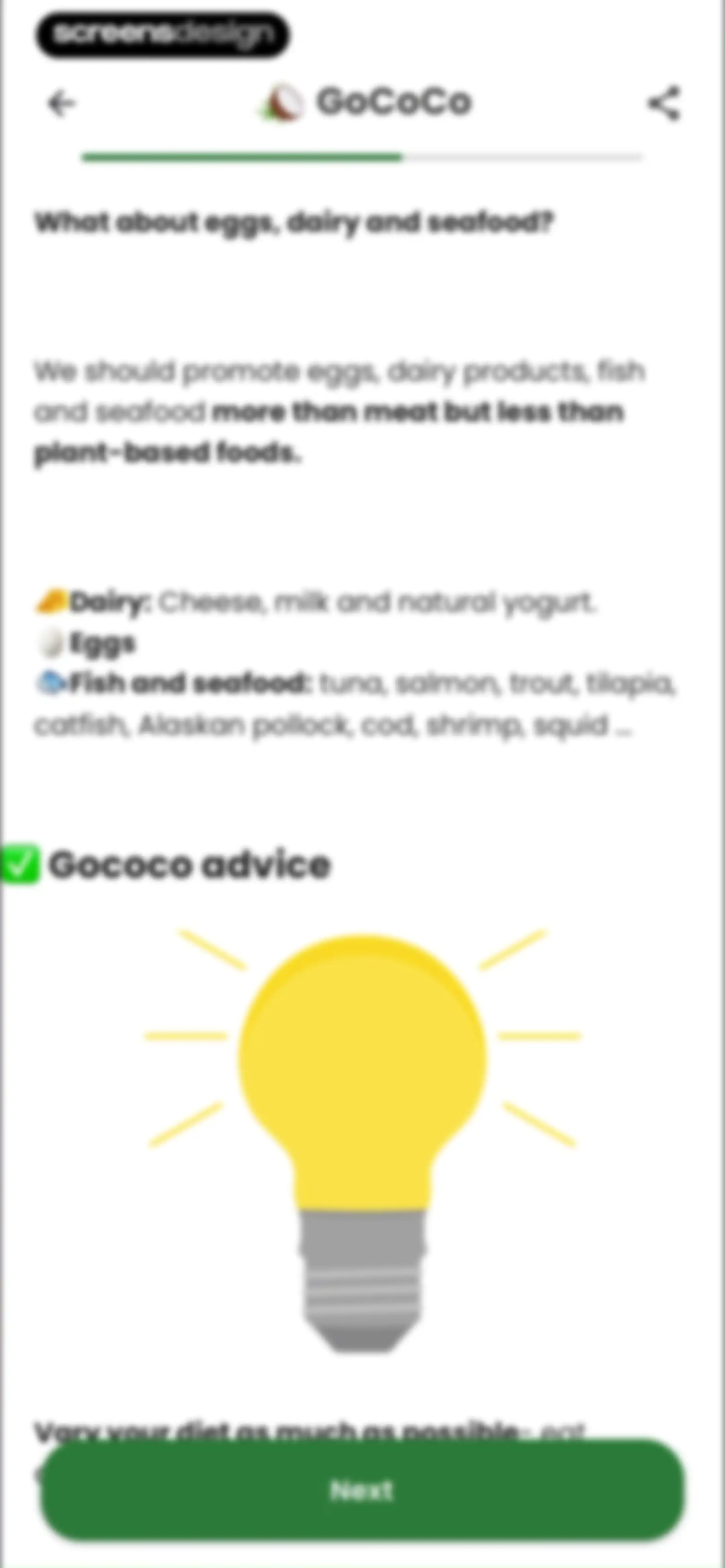 Diabetes food tracker - Gococo screen 128