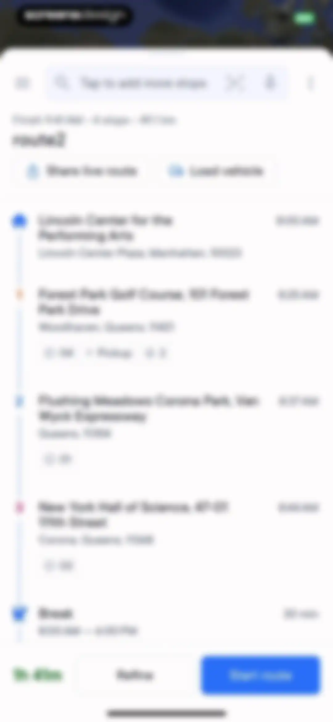 Spoke Route Planner screen 51