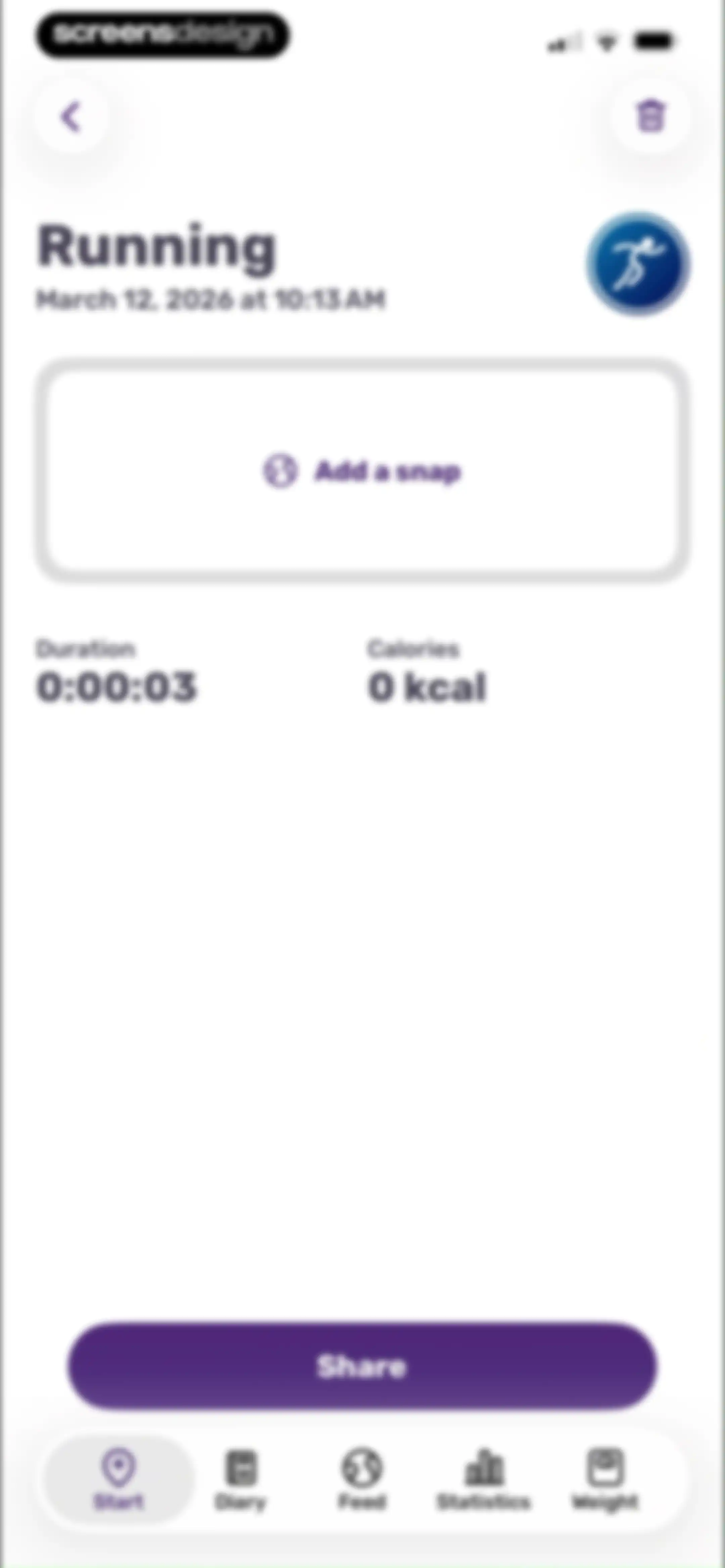 Running Tracker App – FITAPP screen 83