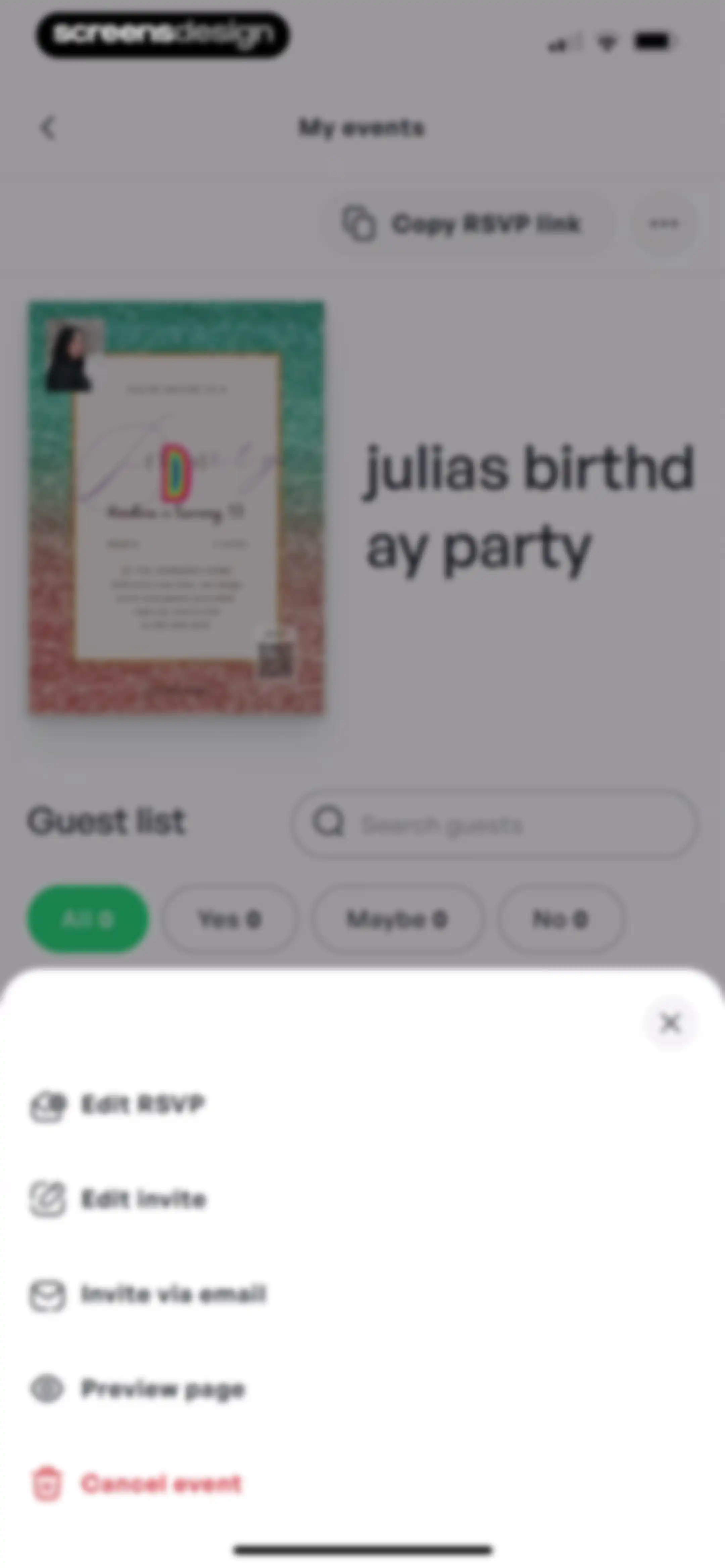 Invitation Maker: Cards & RSVP screen 71