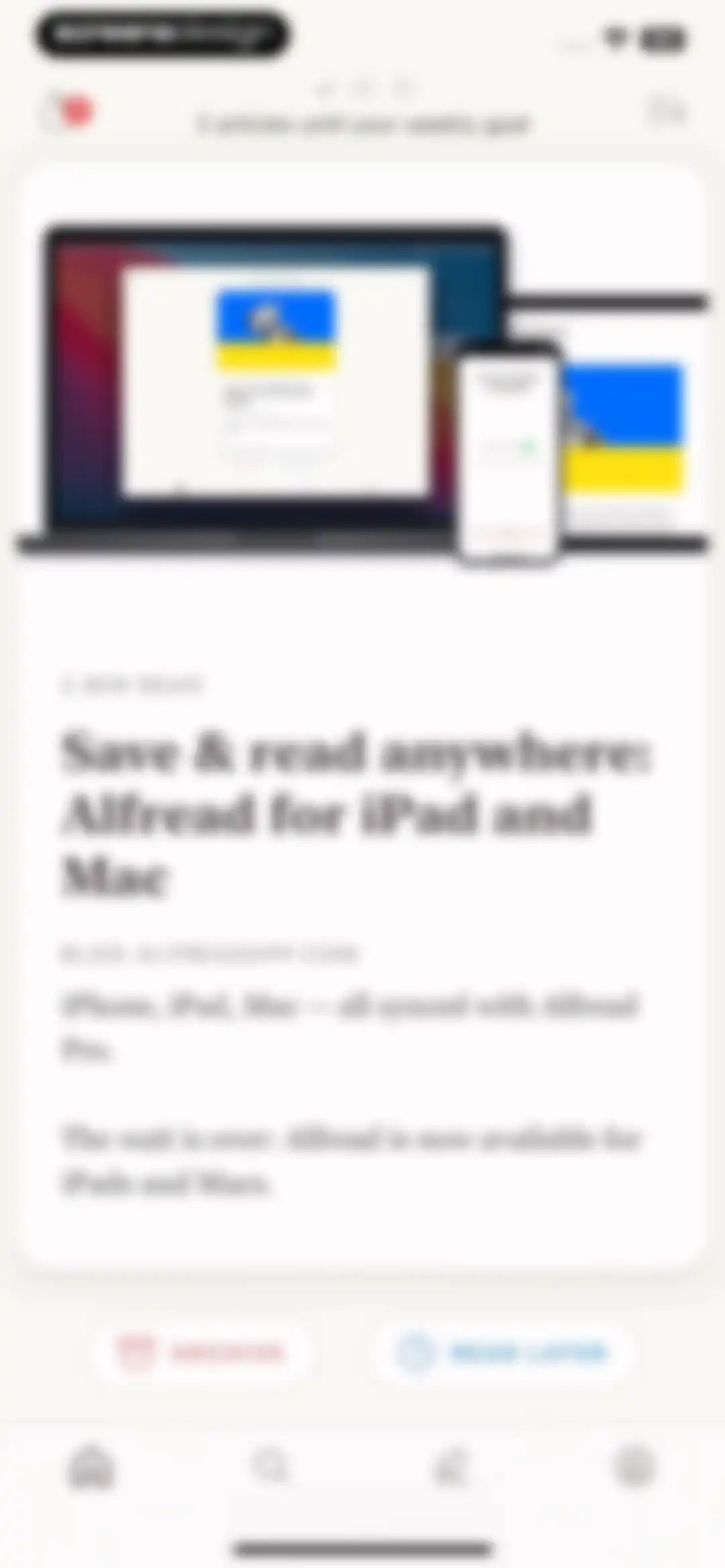 Alfread: grow reading habit screen 27