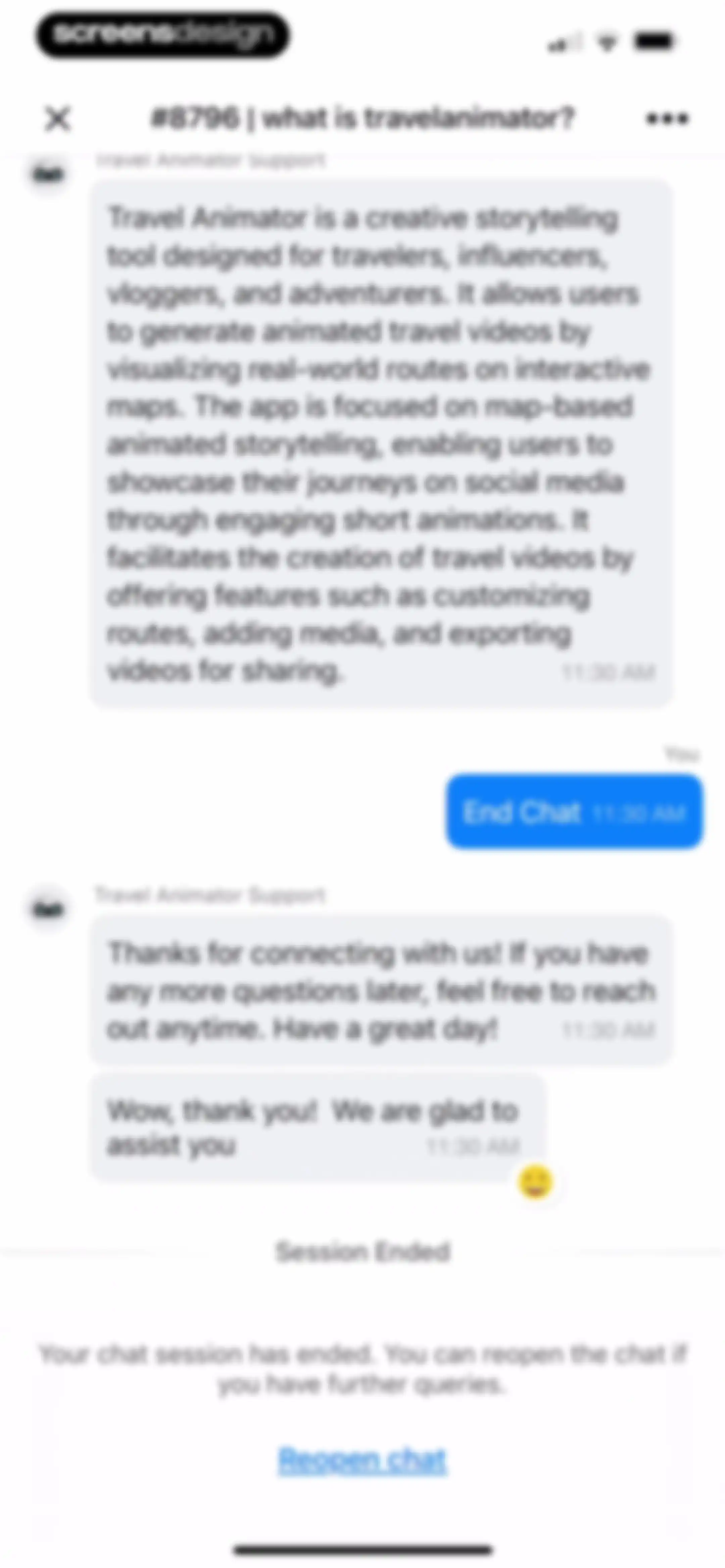 TravelAnimator: Journey Route screen 55