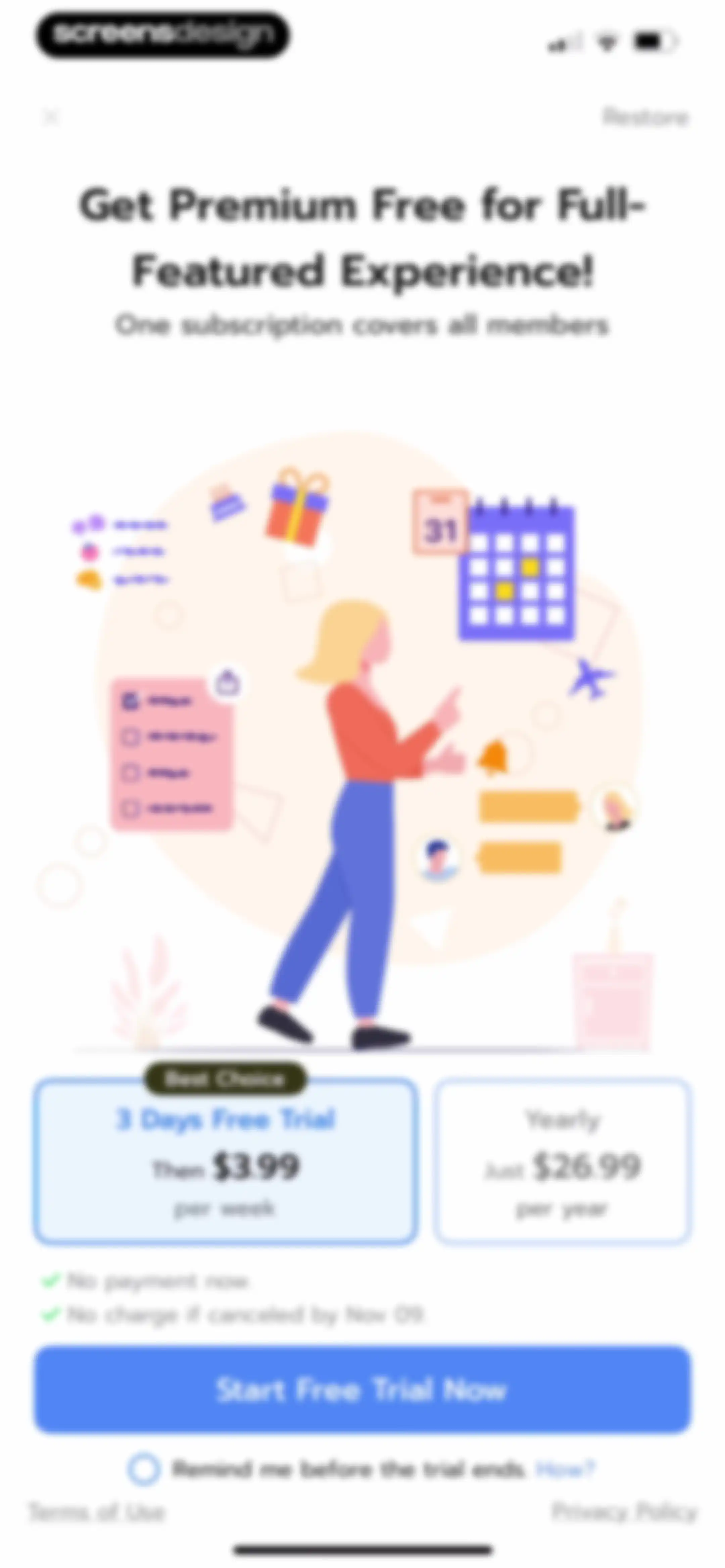 Shared Family Calendar: FamCal screen 5