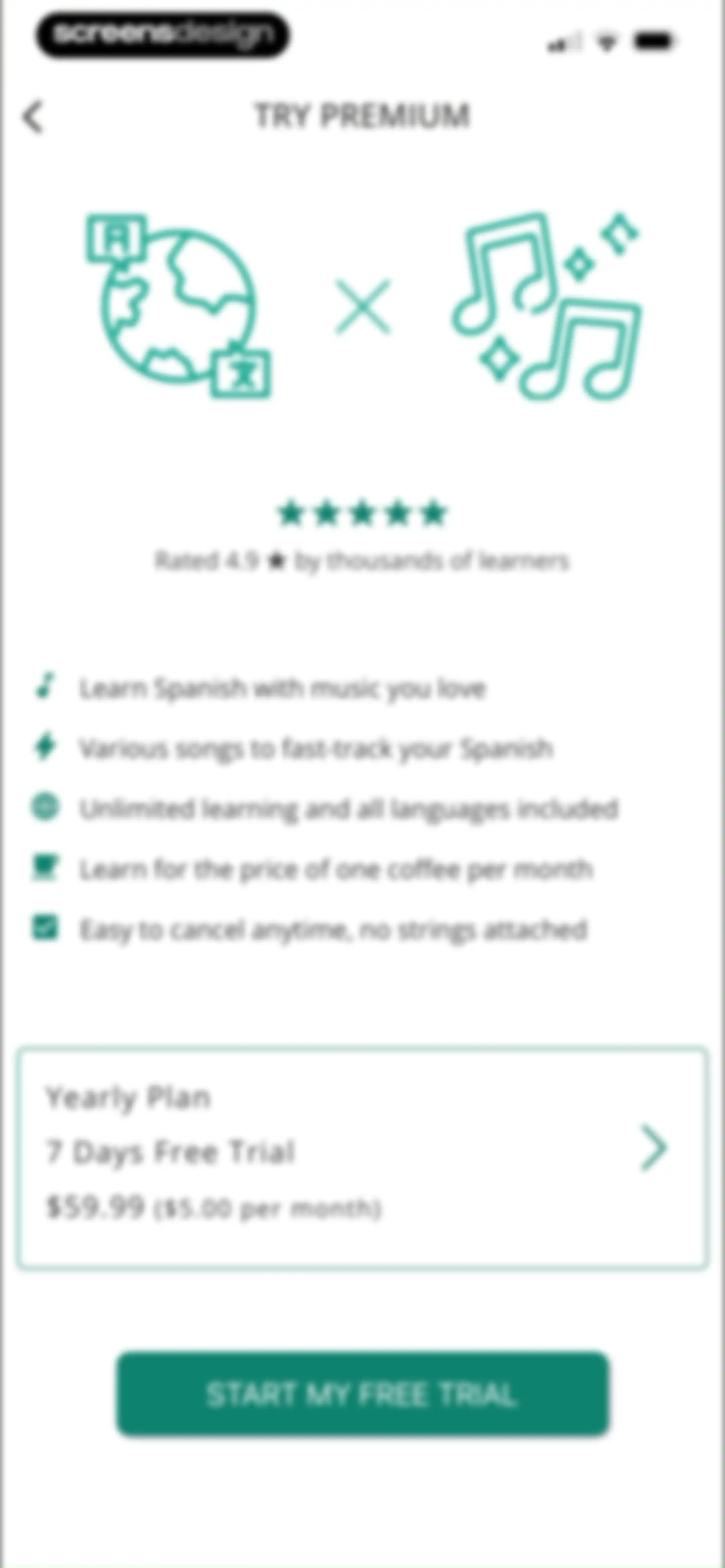 LyricFluent: Learn Languages screen 37
