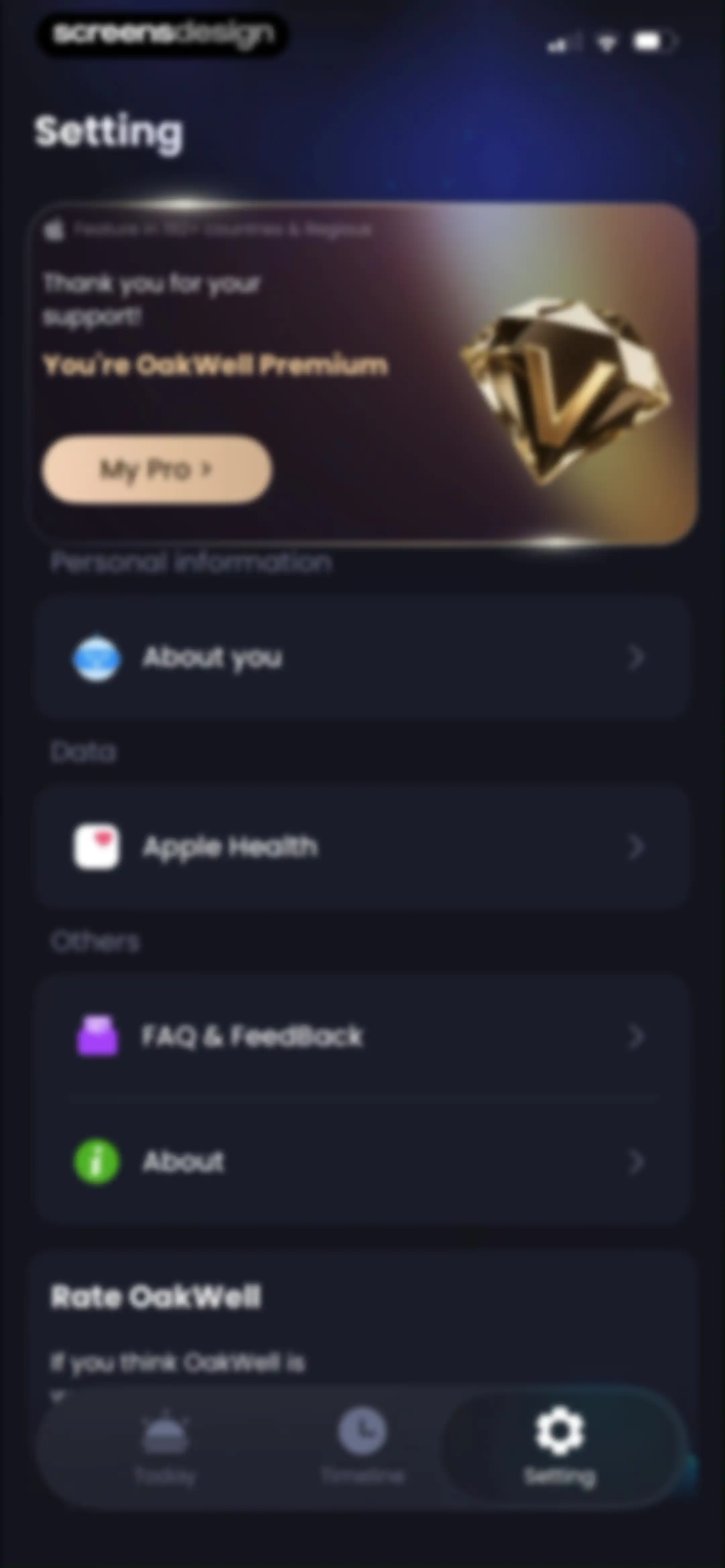 OakWell: Health Guard screen 71