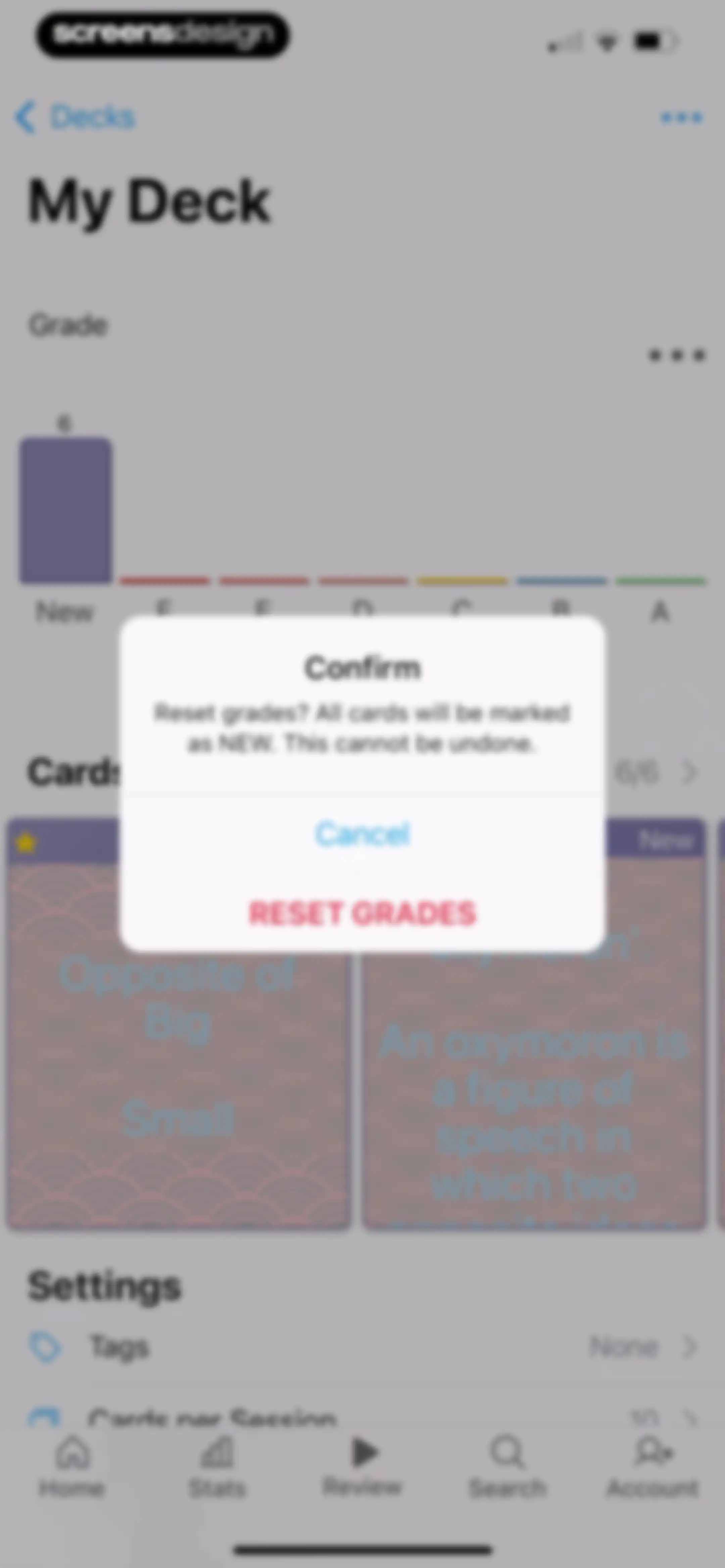 AlgoApp - Flashcards screen 61