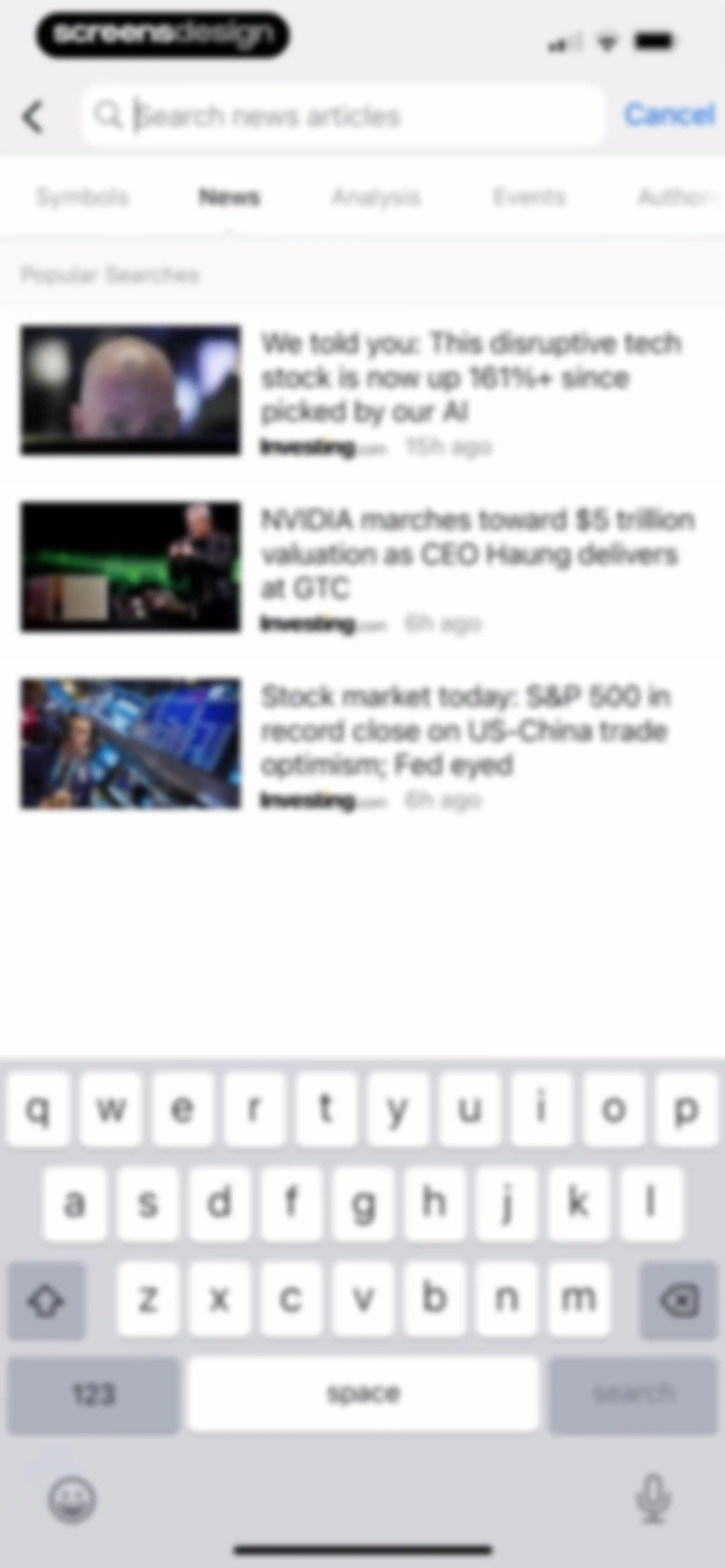 Investing.com: Stock Market screen 62