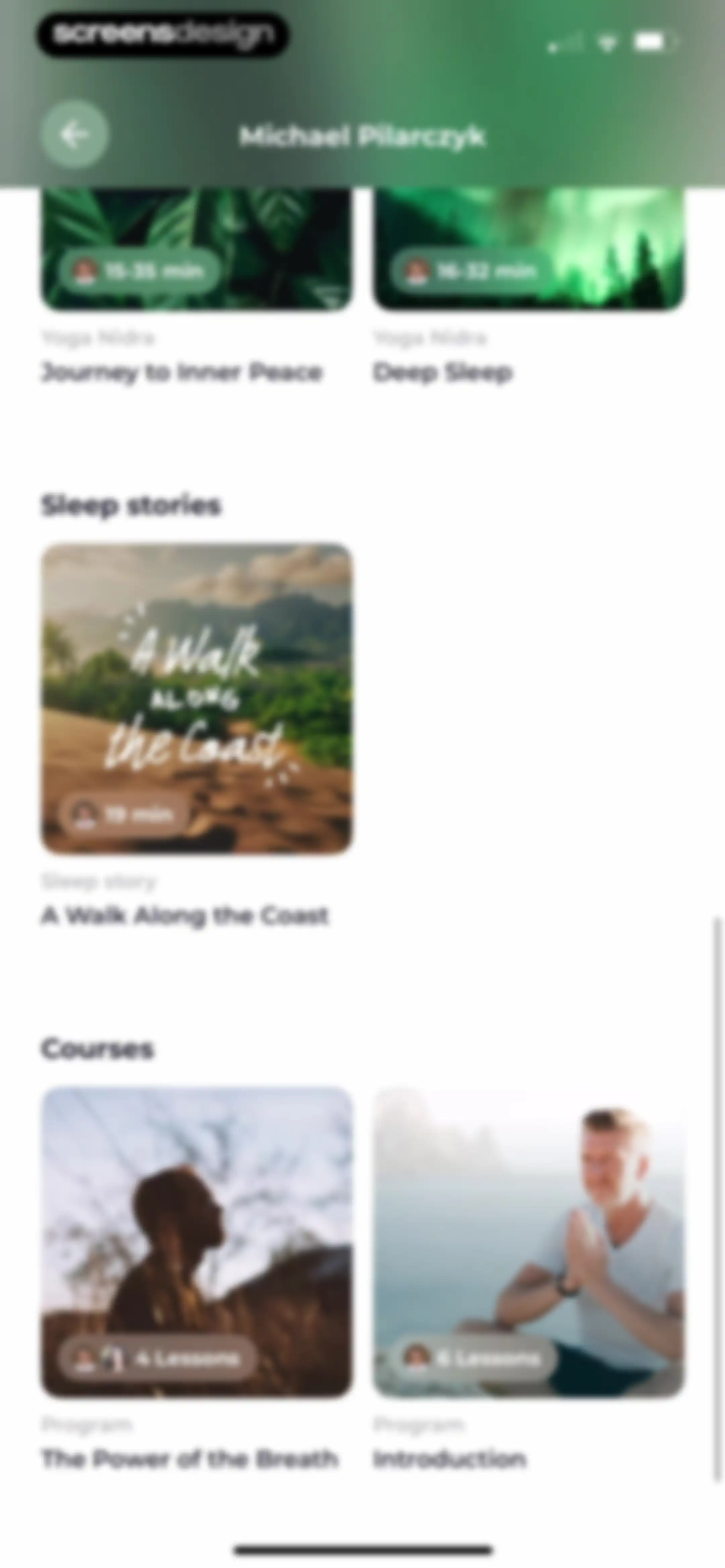 Meditation Moments - Guided screen 85
