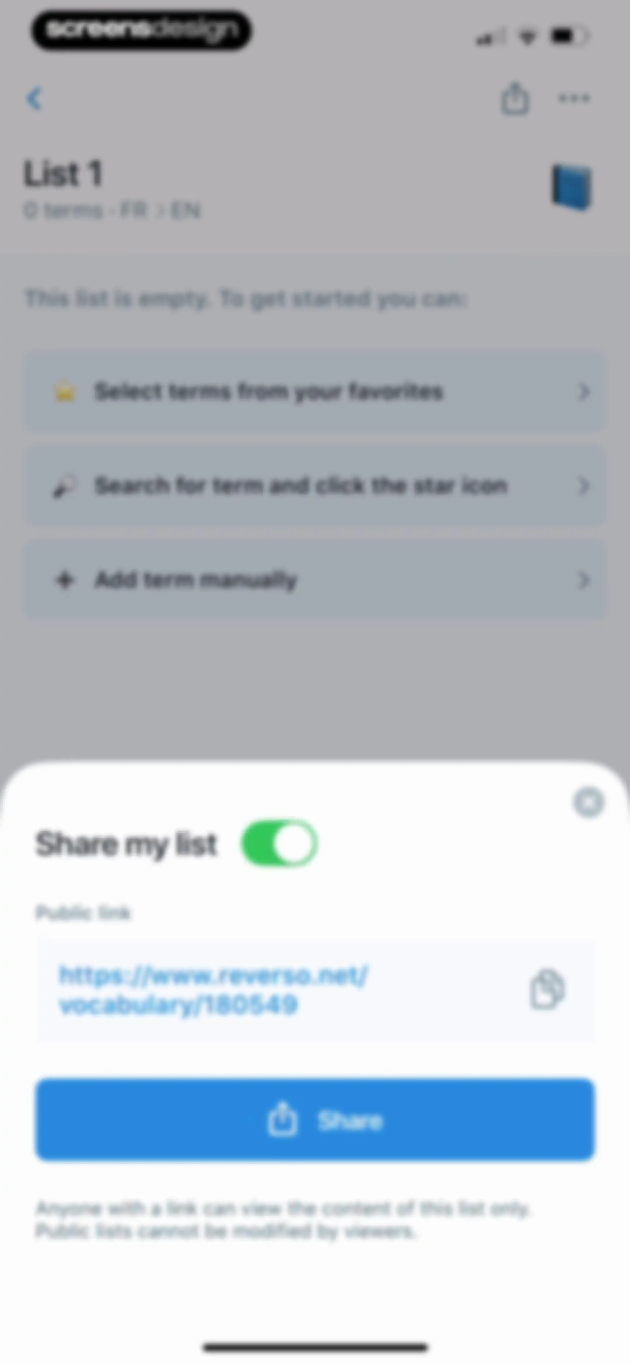 Reverso translate and learn screen 94