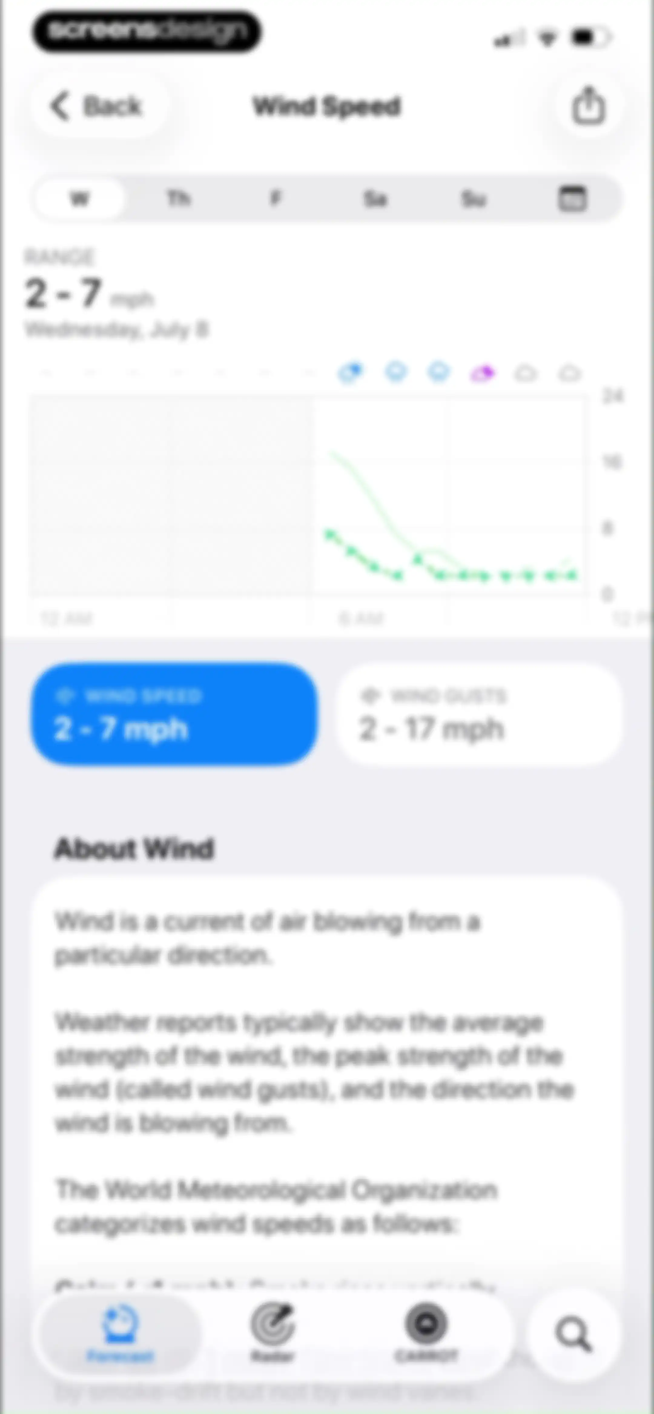 CARROT Weather: Alerts & Radar screen 29