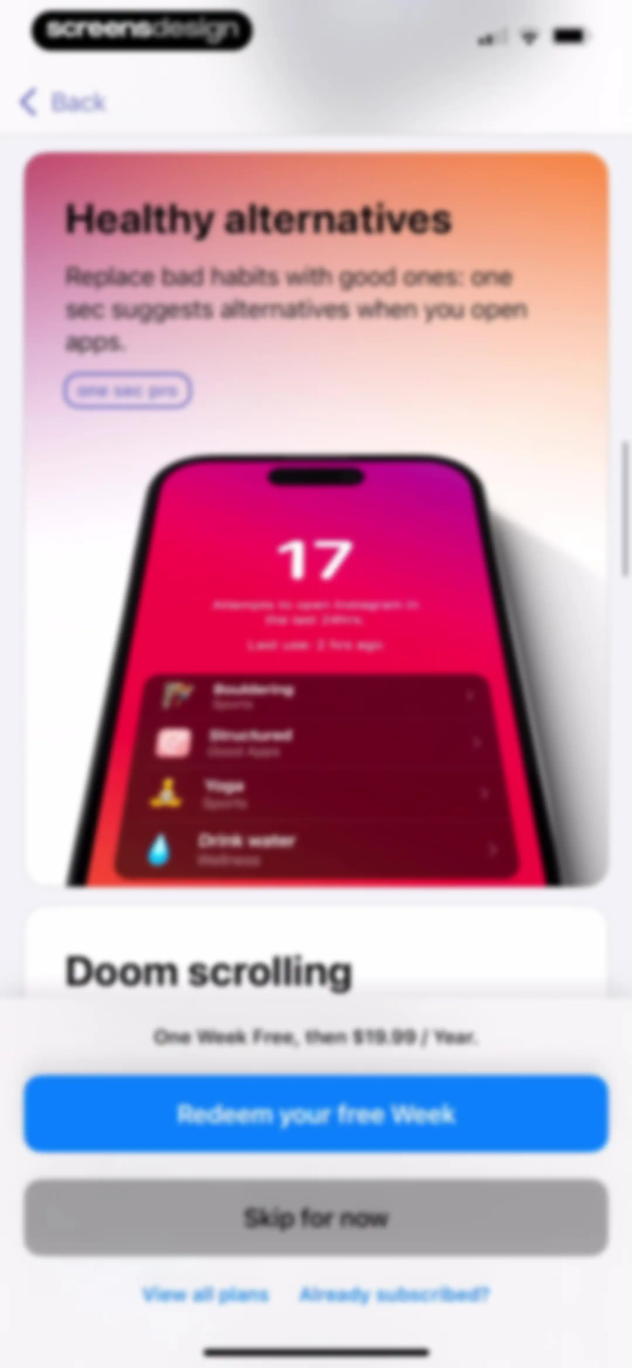 one sec | screen time + focus screen 11