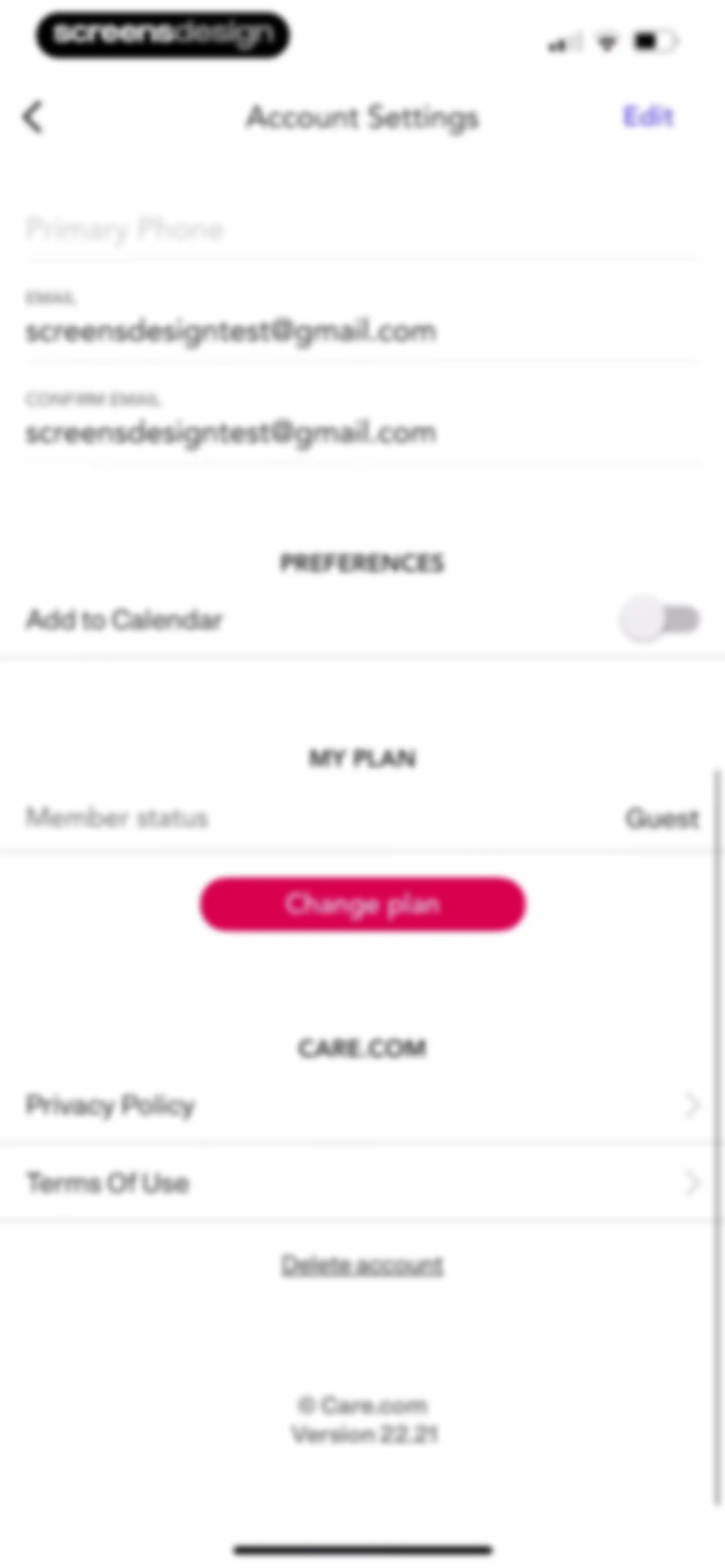 Care.com: Hire Caregivers screen 101