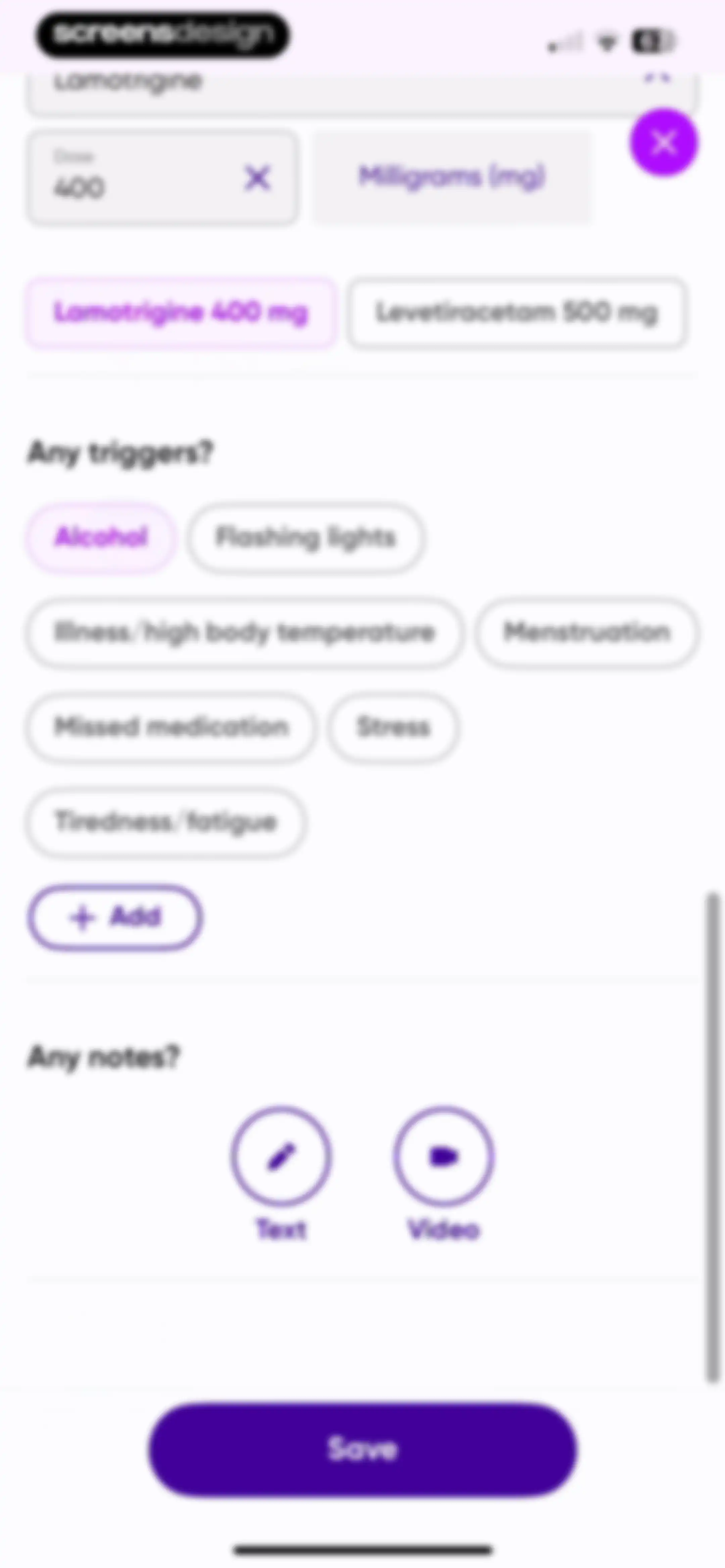 Epsy: Seizure Log for Epilepsy screen 42
