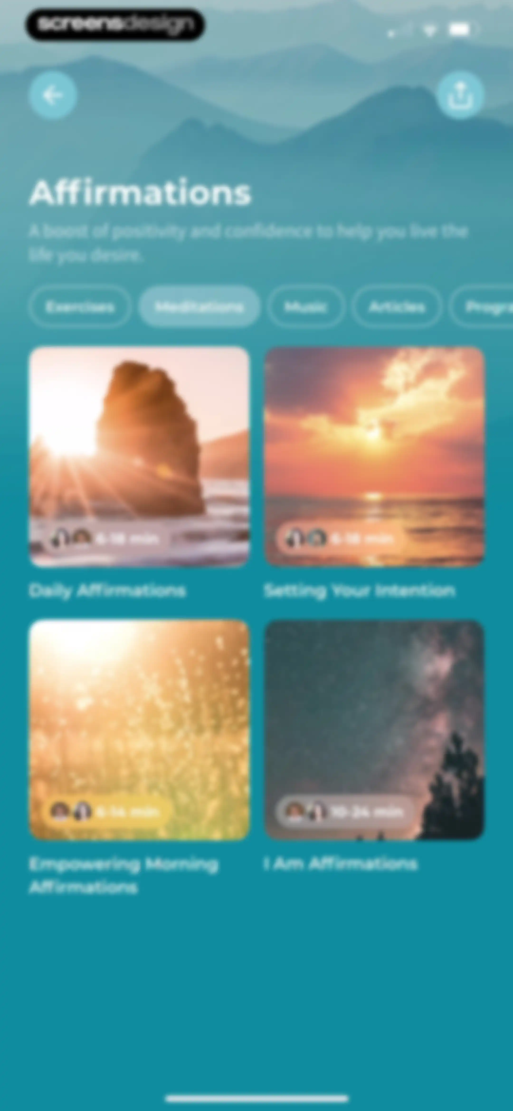 Meditation Moments - Guided screen 68