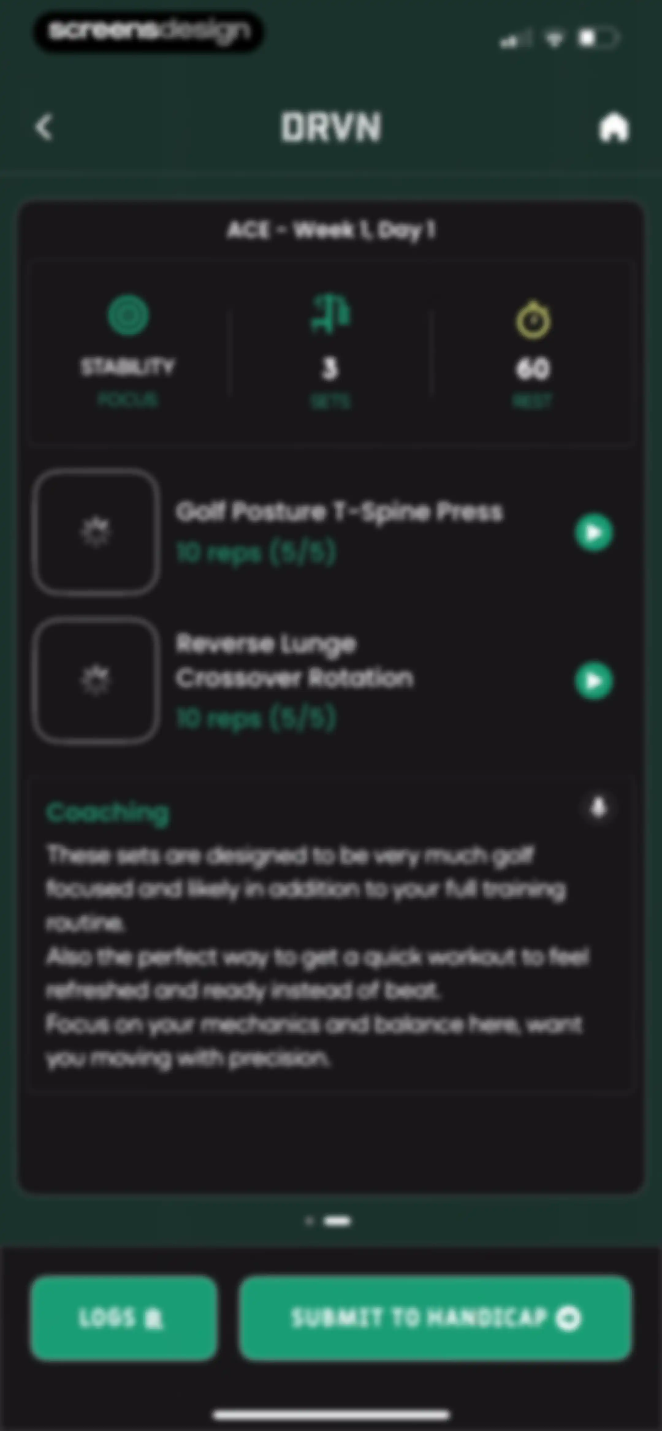 DRVN - Golf & Gym Workouts screen 37