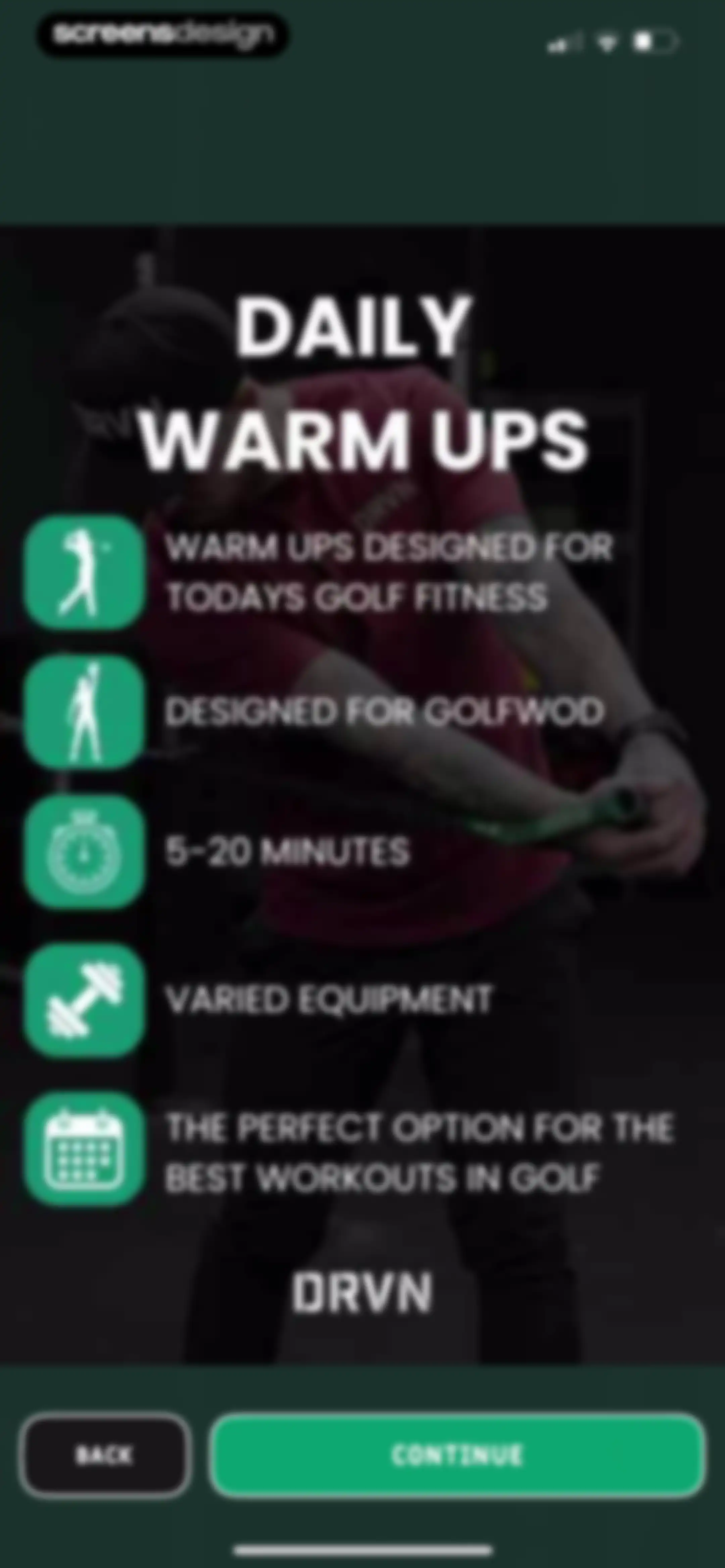 DRVN - Golf & Gym Workouts screen 107