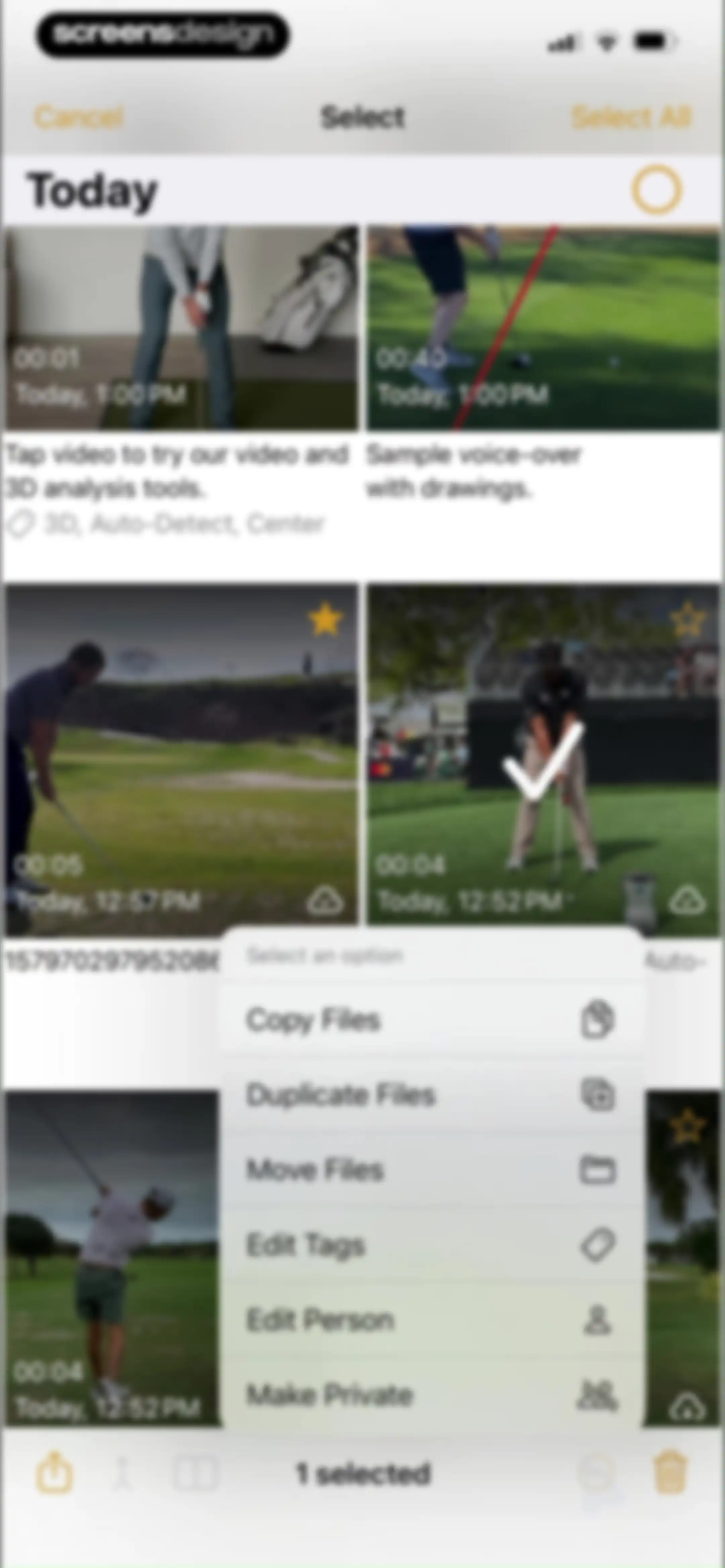Onform: Video Analysis App screen 83