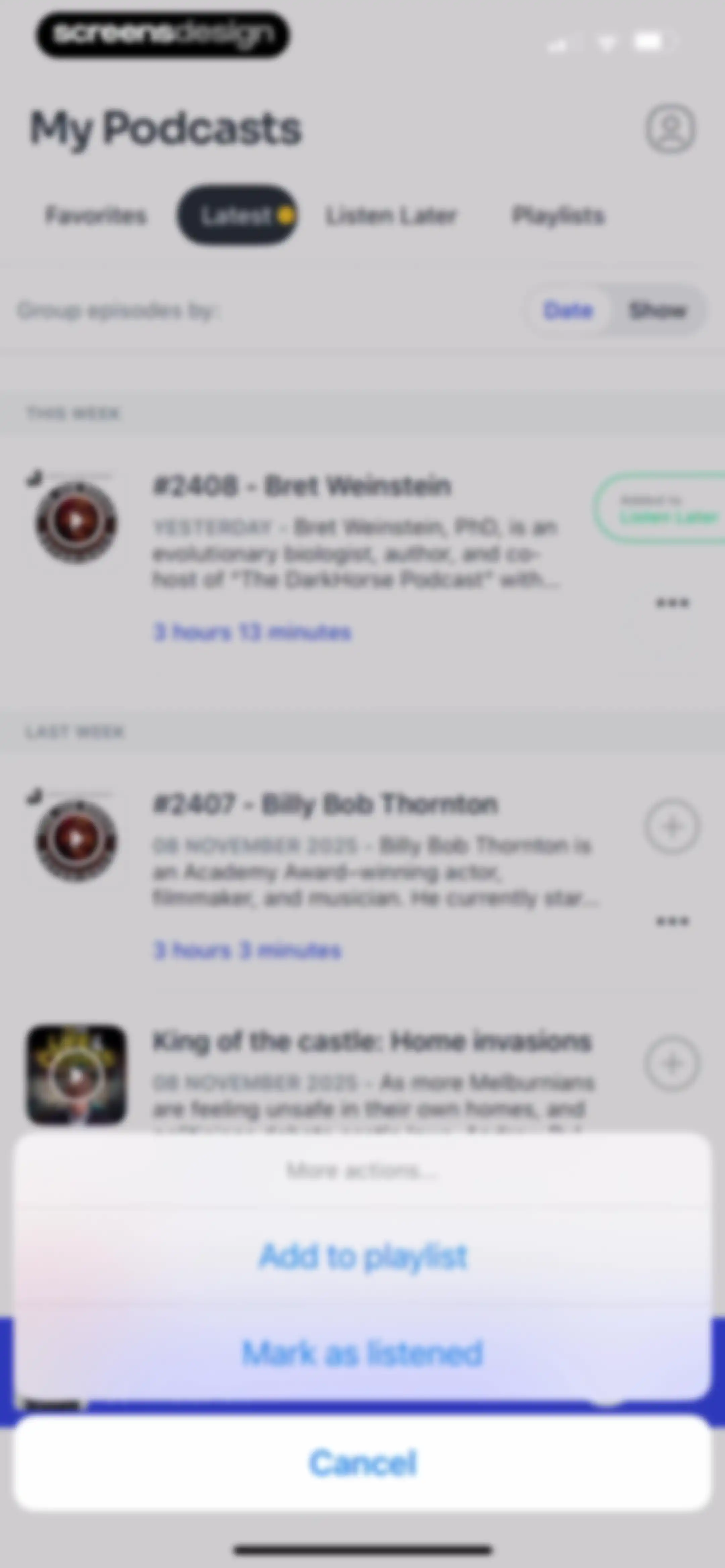 Podcast App screen 76
