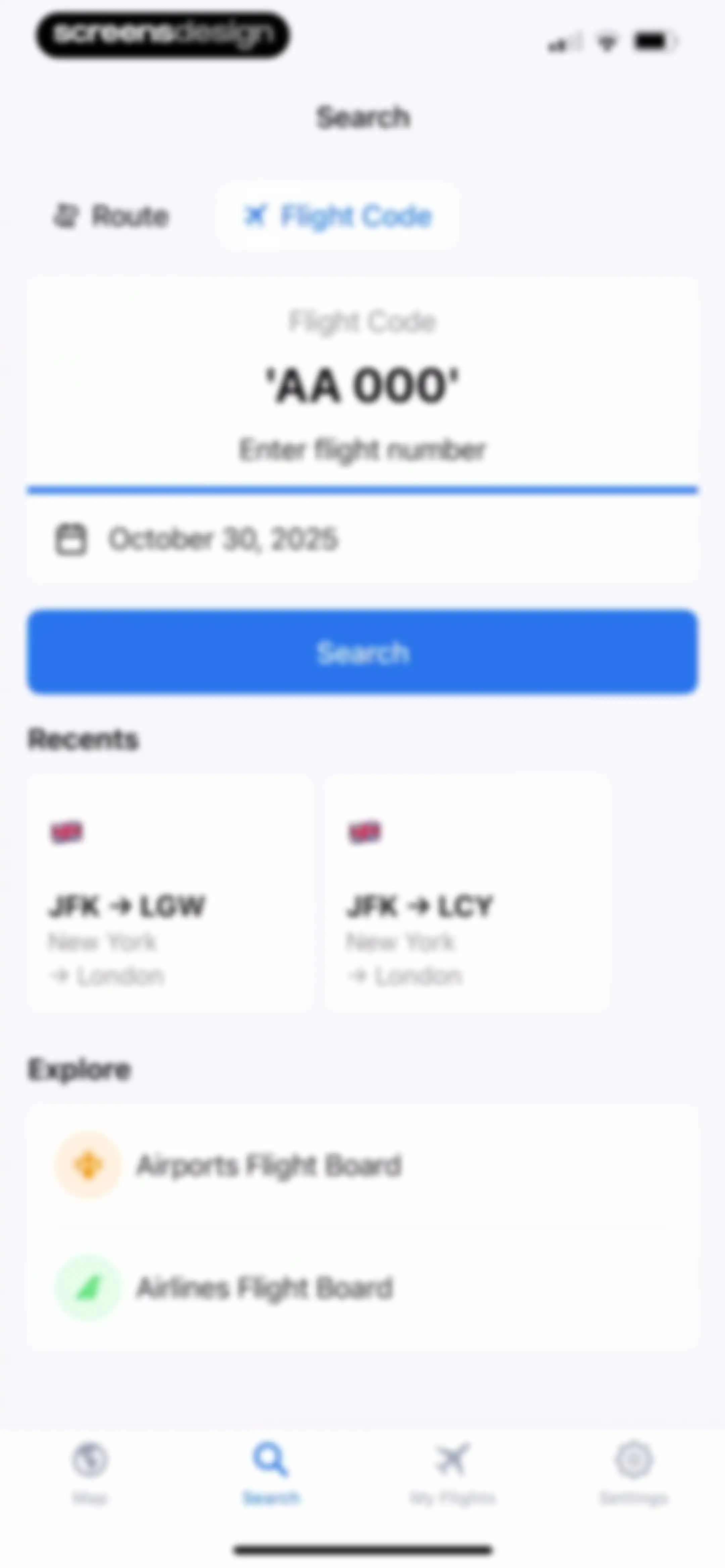 Flight Tracker + screen 74