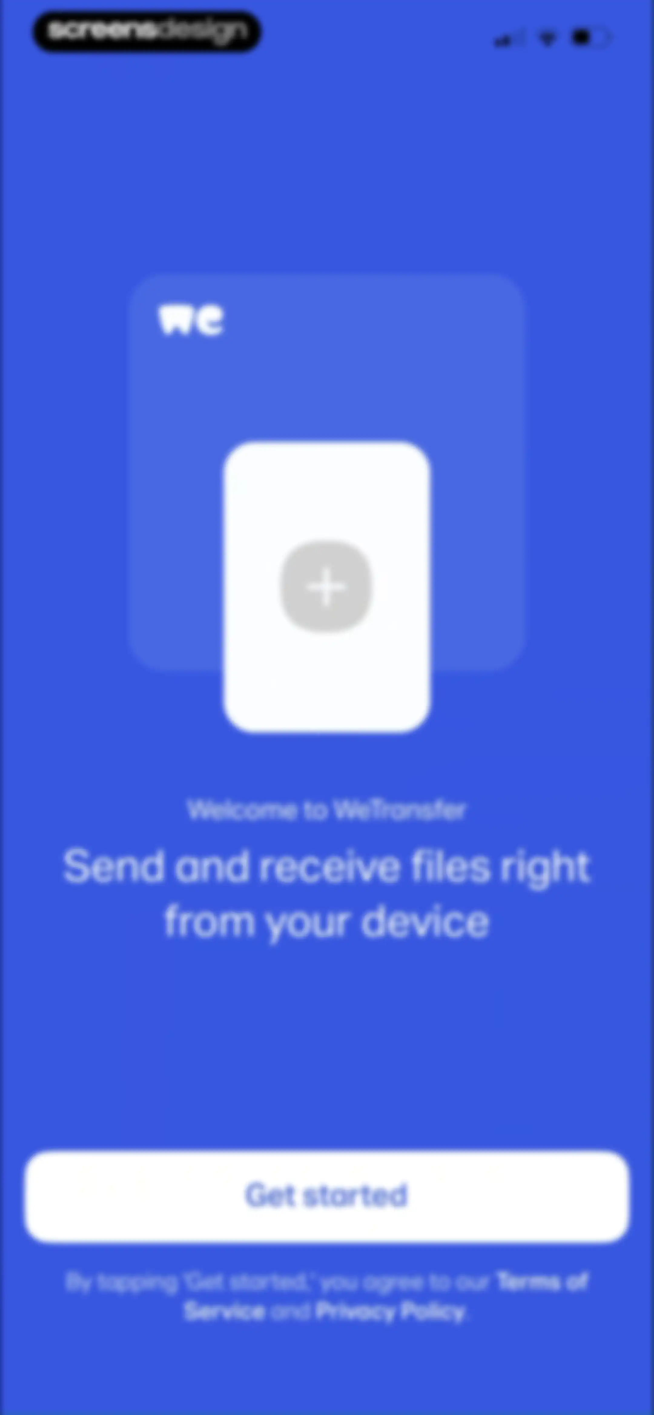 WeTransfer: Transfer Files screen 3