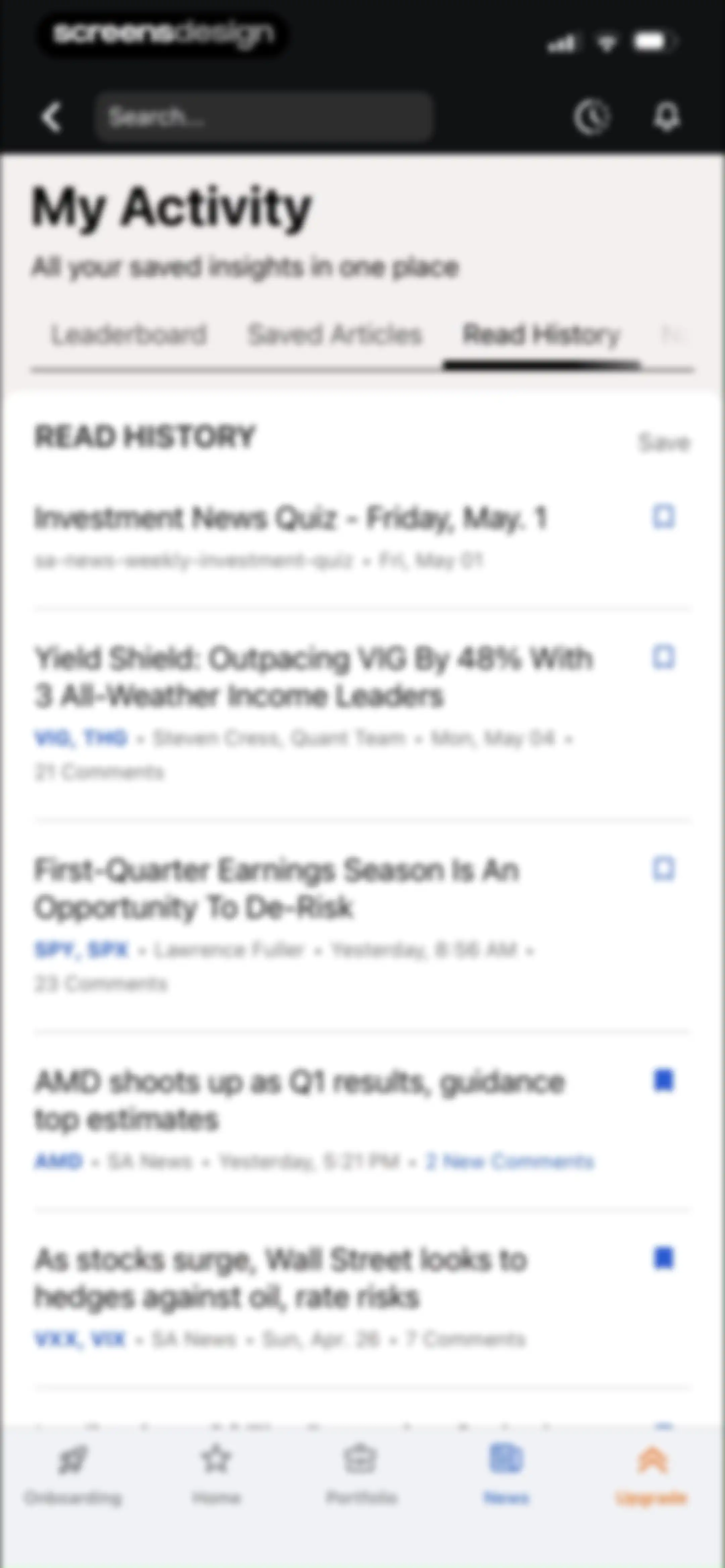 Seeking Alpha: News & Analysis screen 108