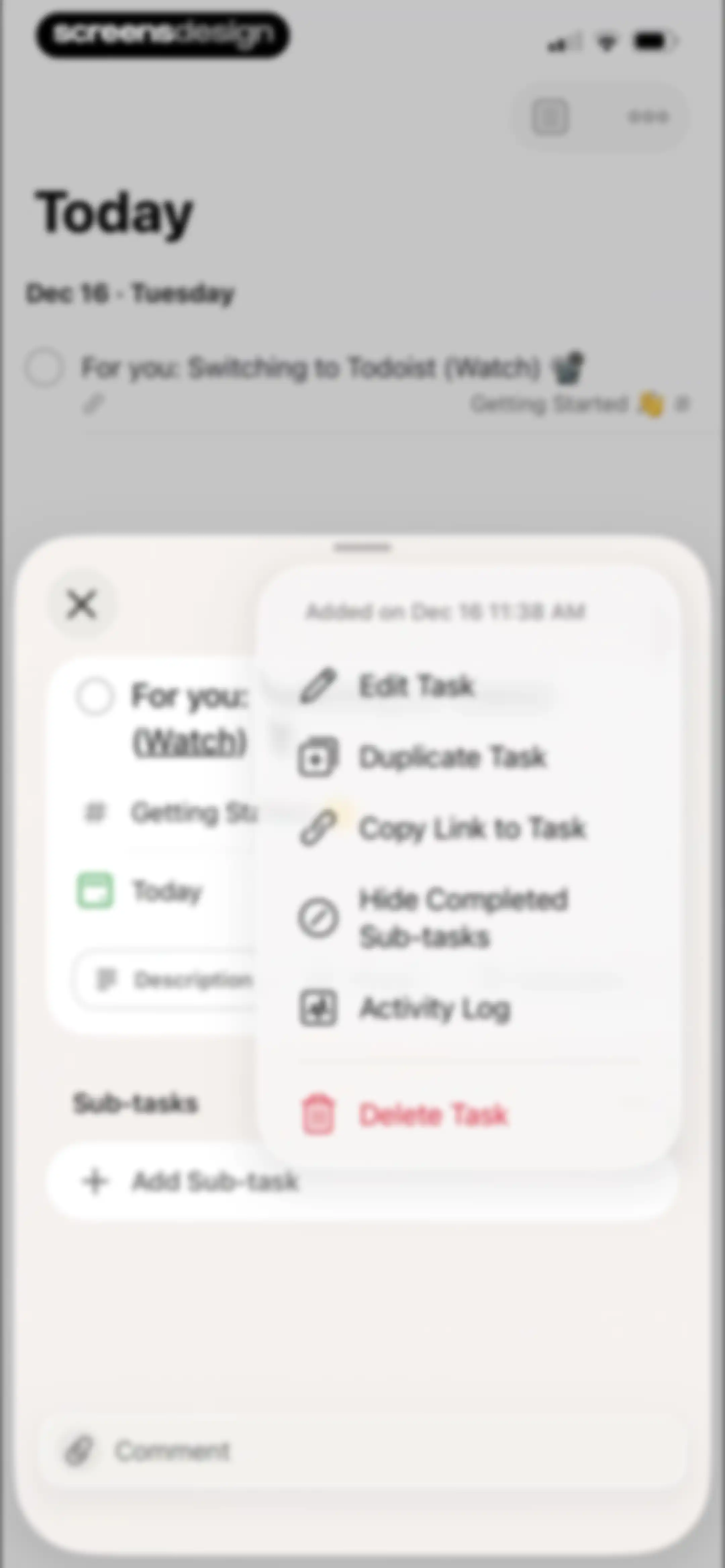 Todoist: To Do List & Calendar screen 106