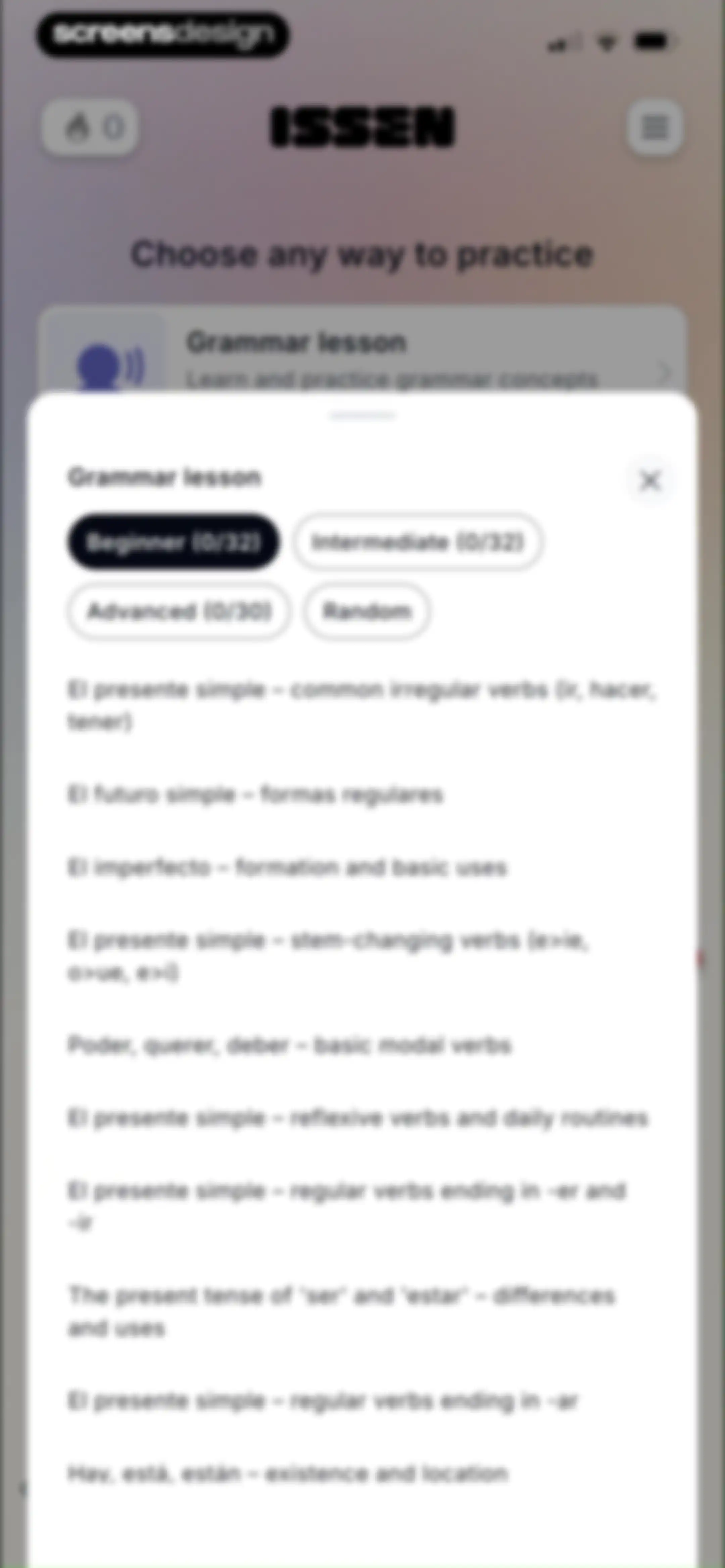 ISSEN - Voice Tutor screen 39
