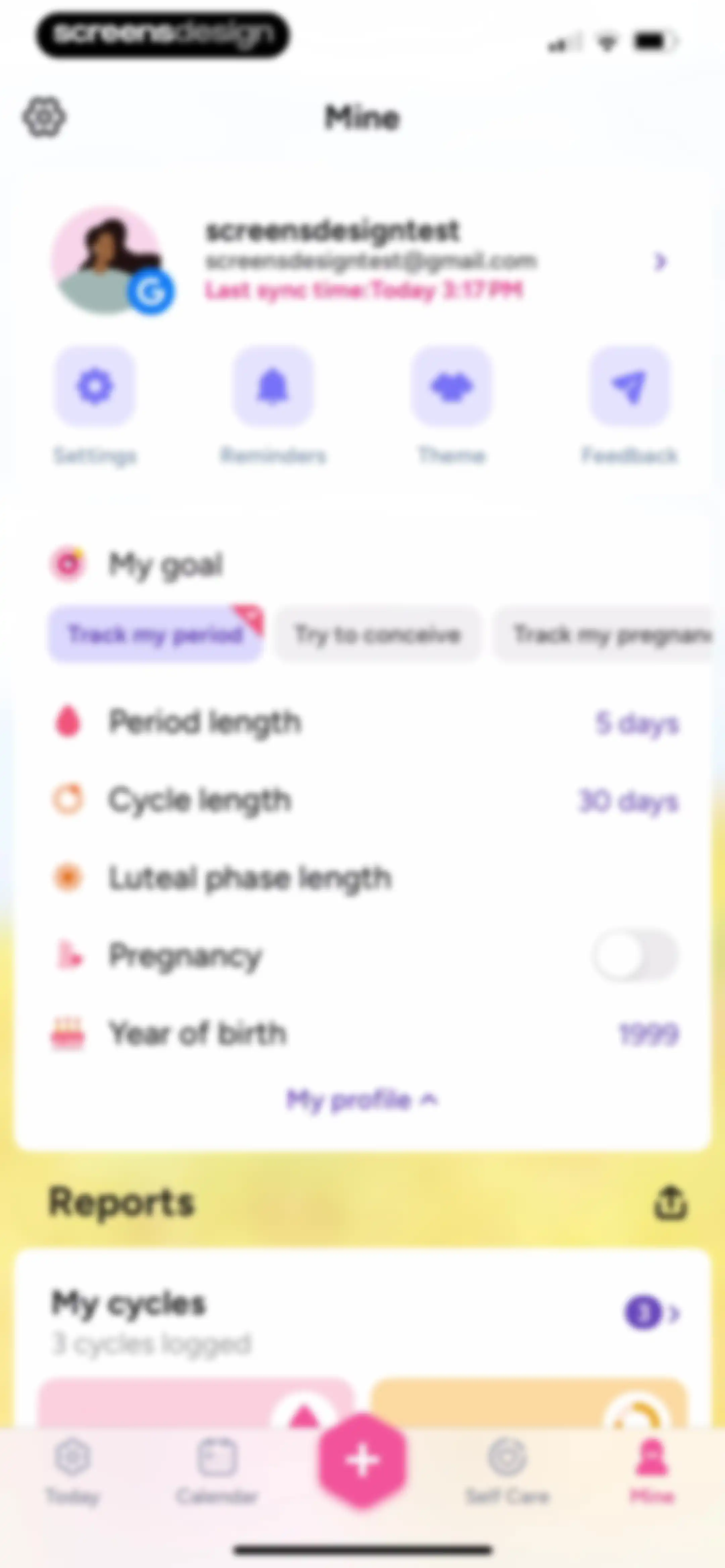 Period Tracker Period Calendar screen 194